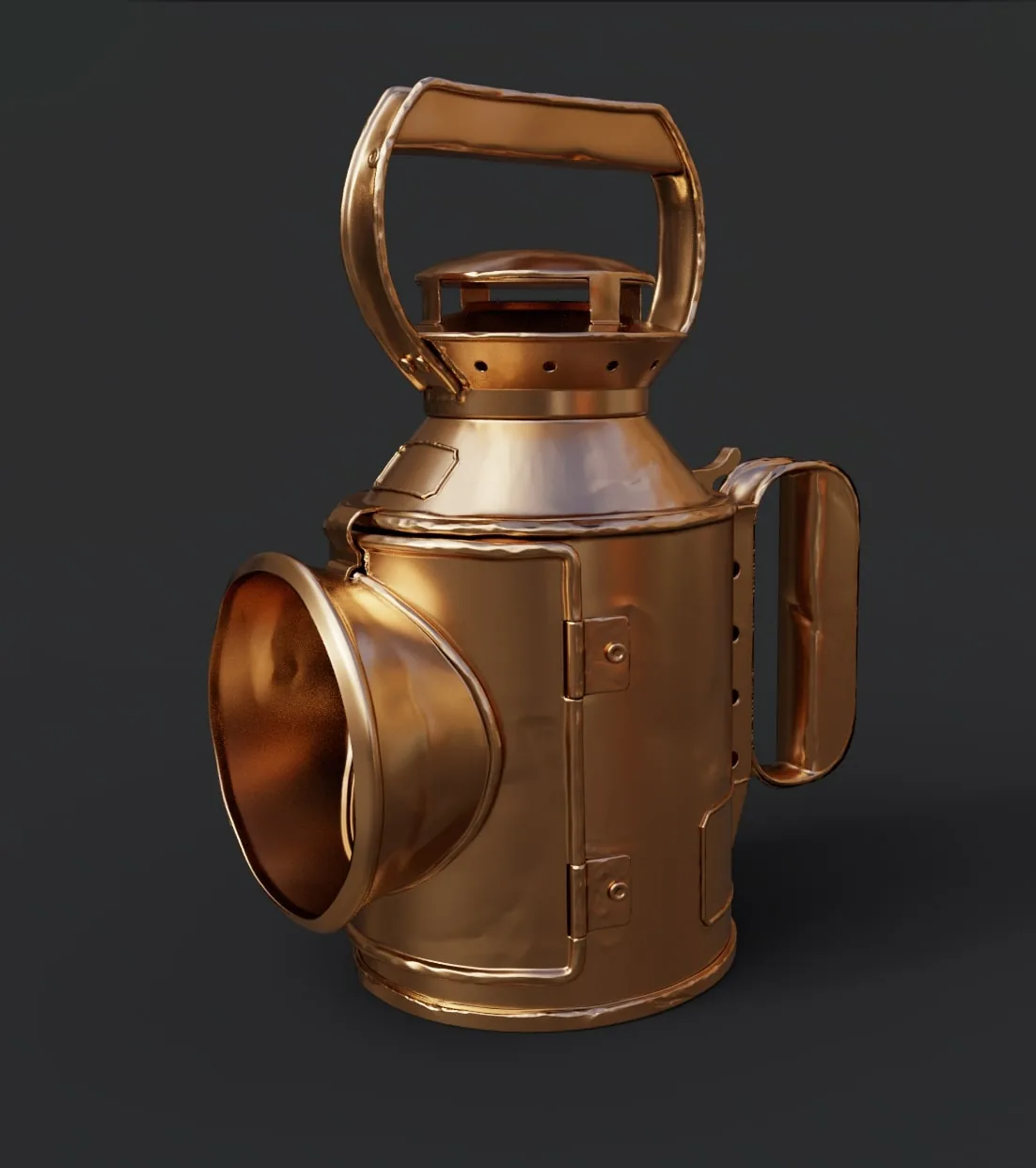 How To Model & Texture A Photorealistic Oil Lantern Featuring Metal & Rust Textures - изображение 9