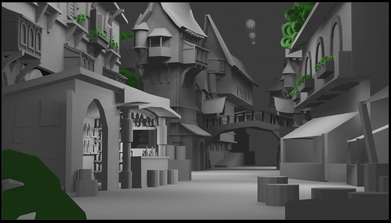 Создание яркой рыночной аллеи в 3D — изображение 5