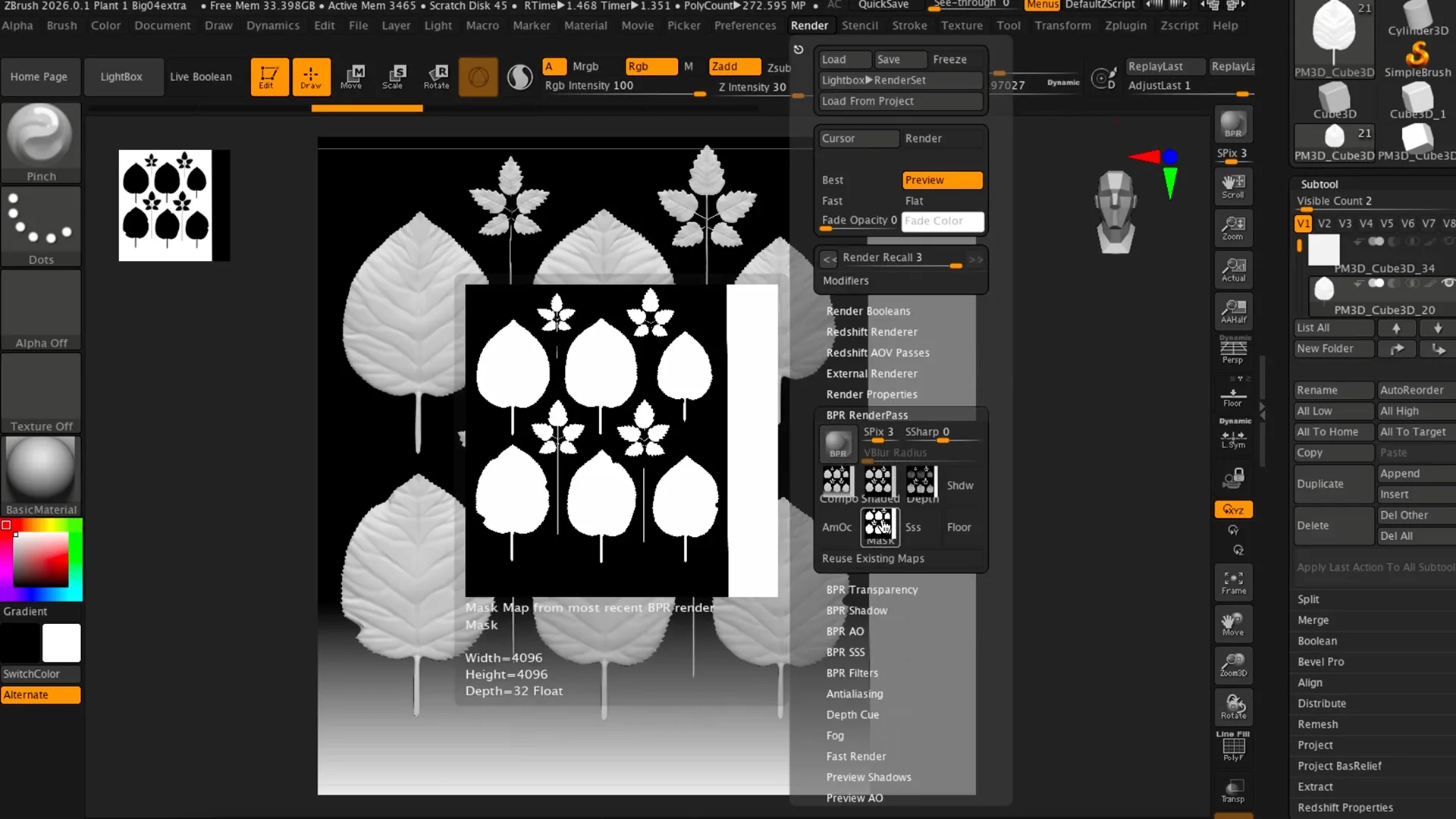 Как создать реалистичную листву с помощью ZBrush, SpeedTree и Substance 3D - изображение 8