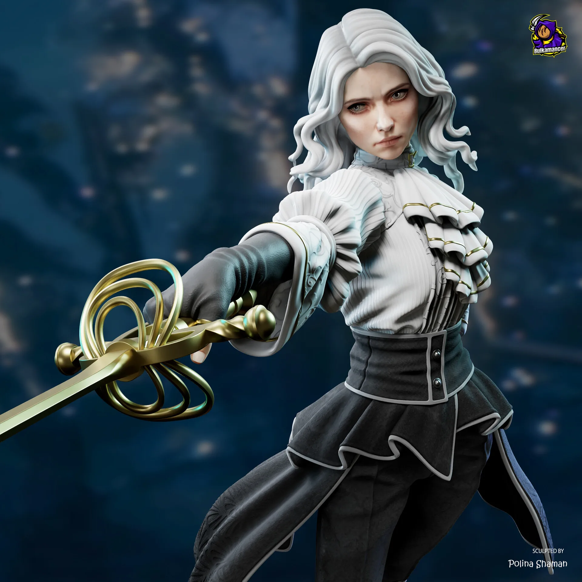 Этот великолепный скульптурный портрет персонажа Xal'atath из World of Warcraft был создан с помощью ZBrush - изображение 9