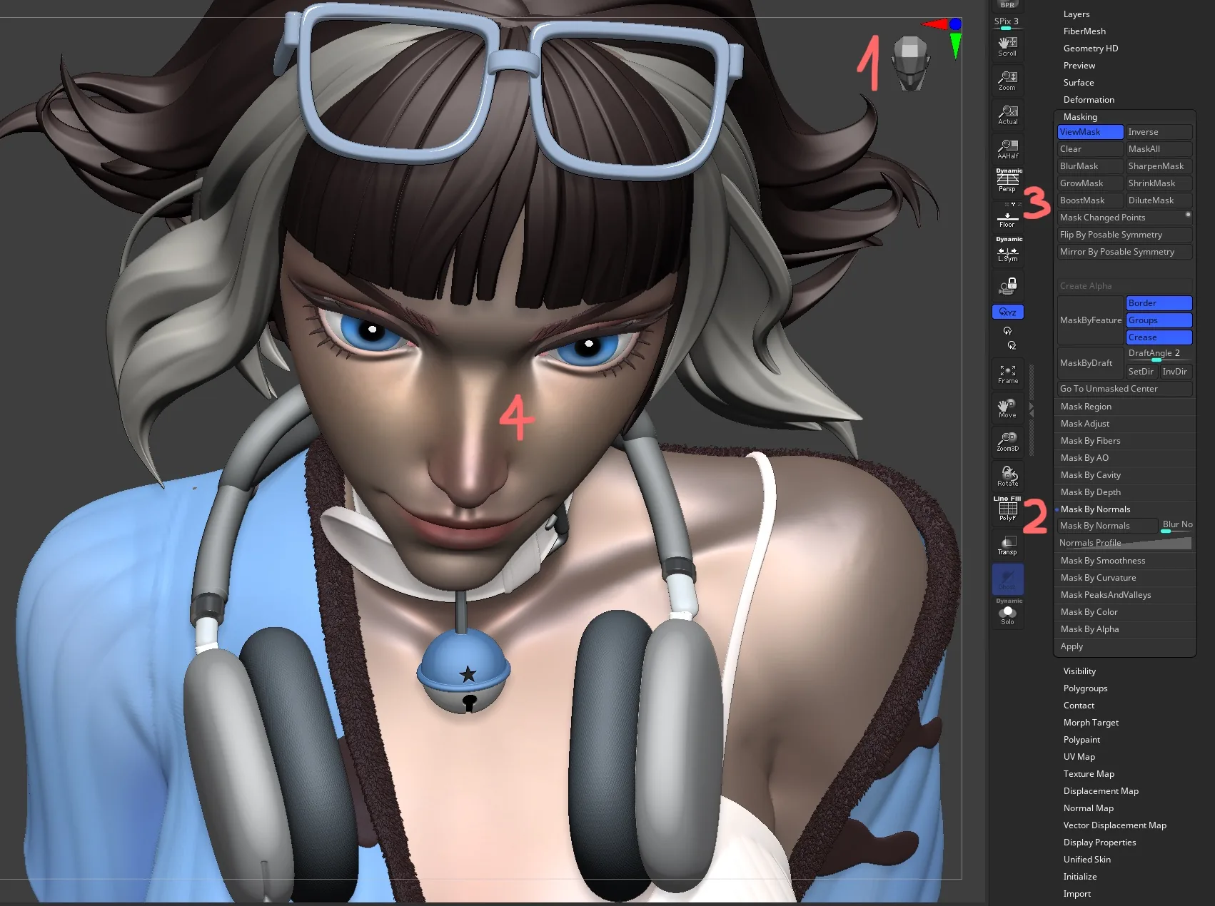 Sculpting Two Expressive Stylized Female Portraits - изображение 6