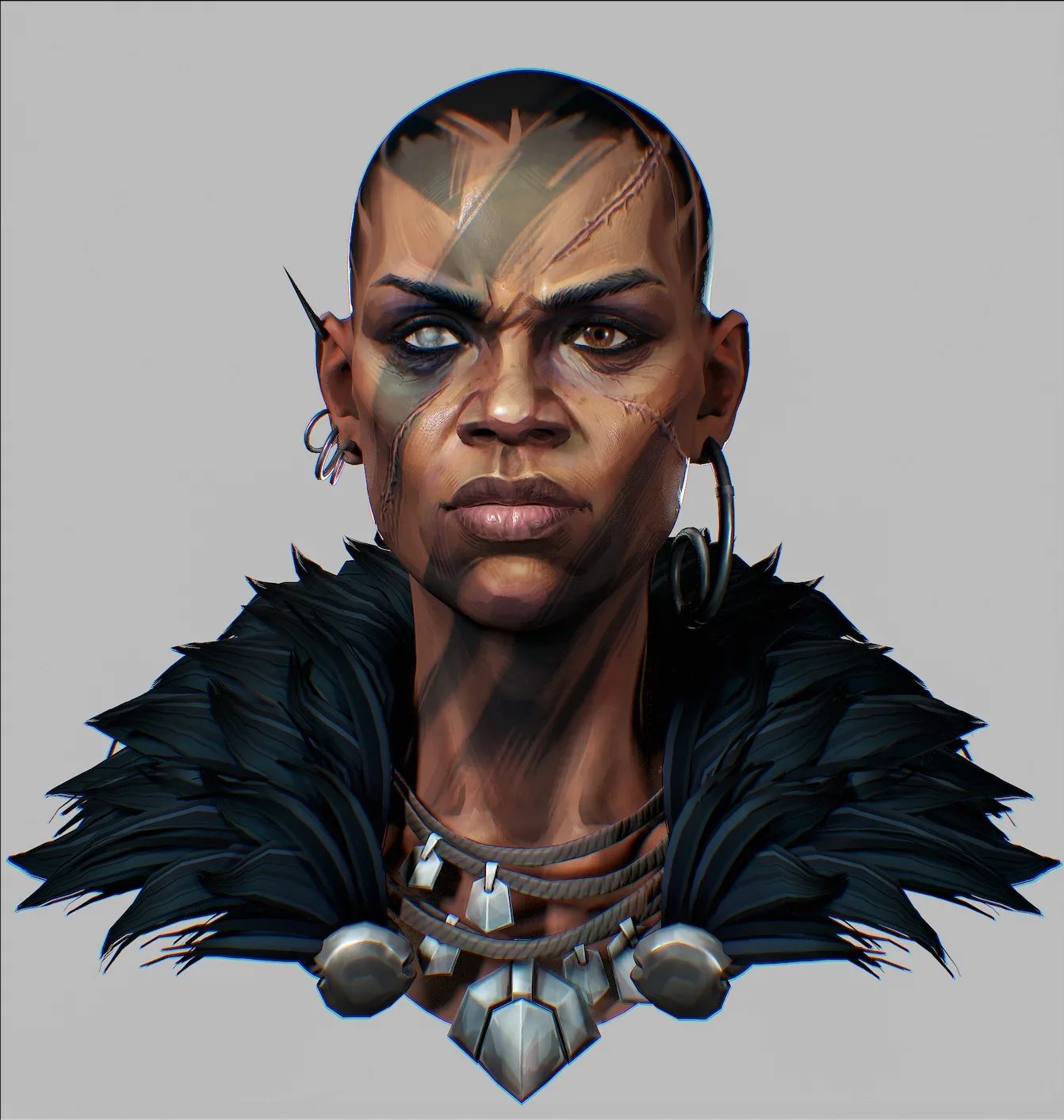 Текстурирование фанатского рисунка колдуньи из Diablo IV в стиле ручной живописи — изображение 15