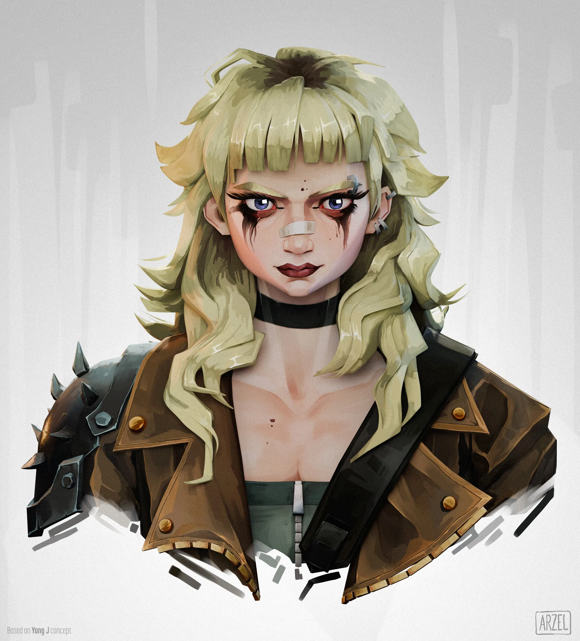 Sculpting Edgy Female Rock Star Character Bust In 3D - изображение 1