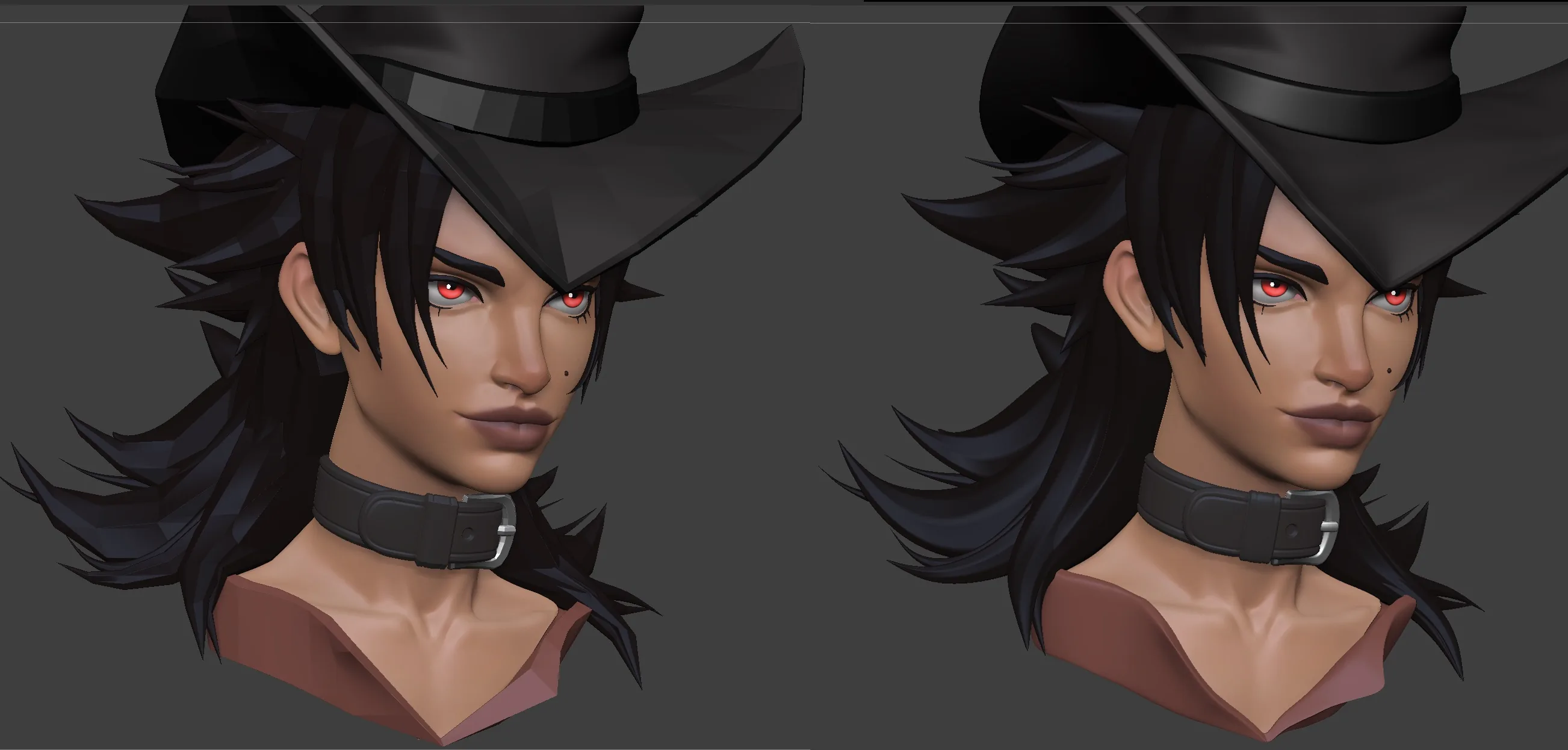 Sculpting Two Expressive Stylized Female Portraits - изображение 4