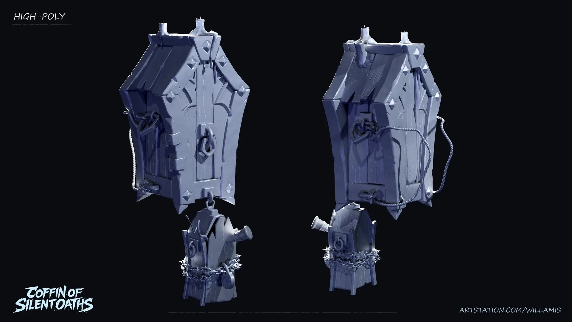 How to Turn the Concept of a Coffin into a Stylized and Detailed 3D Prop - изображение 8