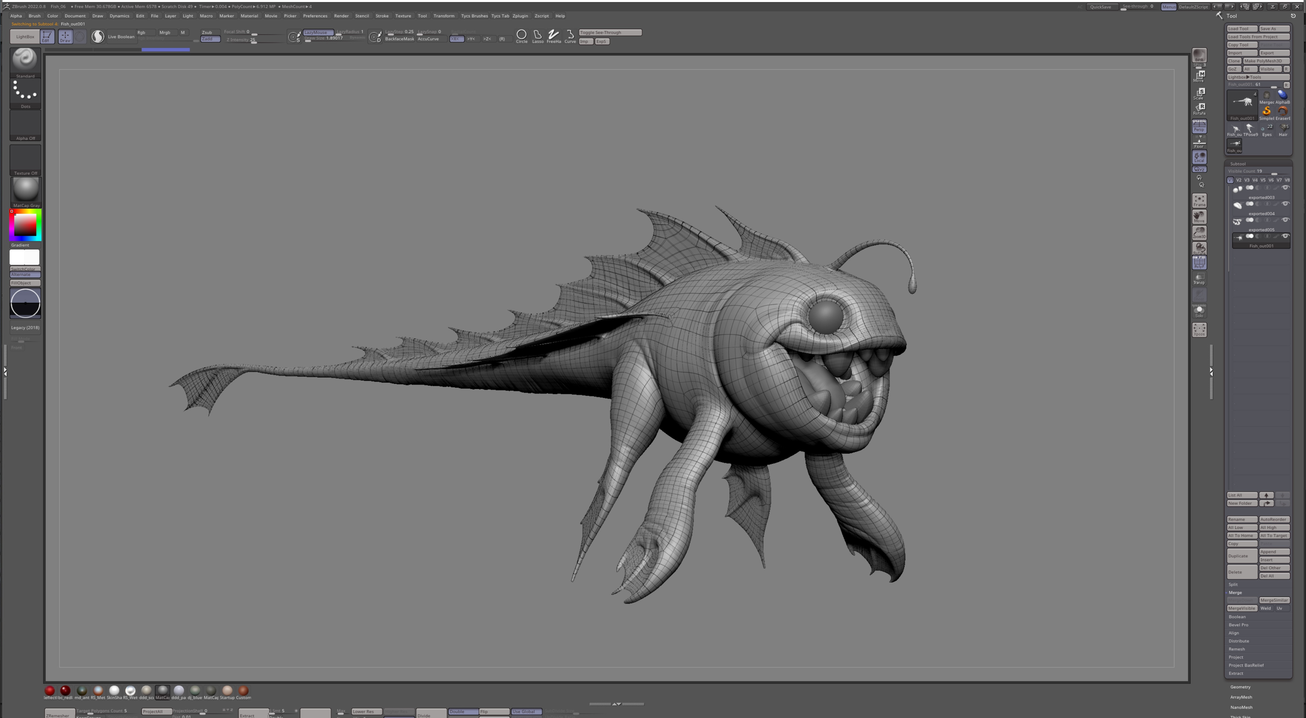 Modeling and Texturing a Funny Sculpt of a Man and a Cute Anglerfish - изображение 4