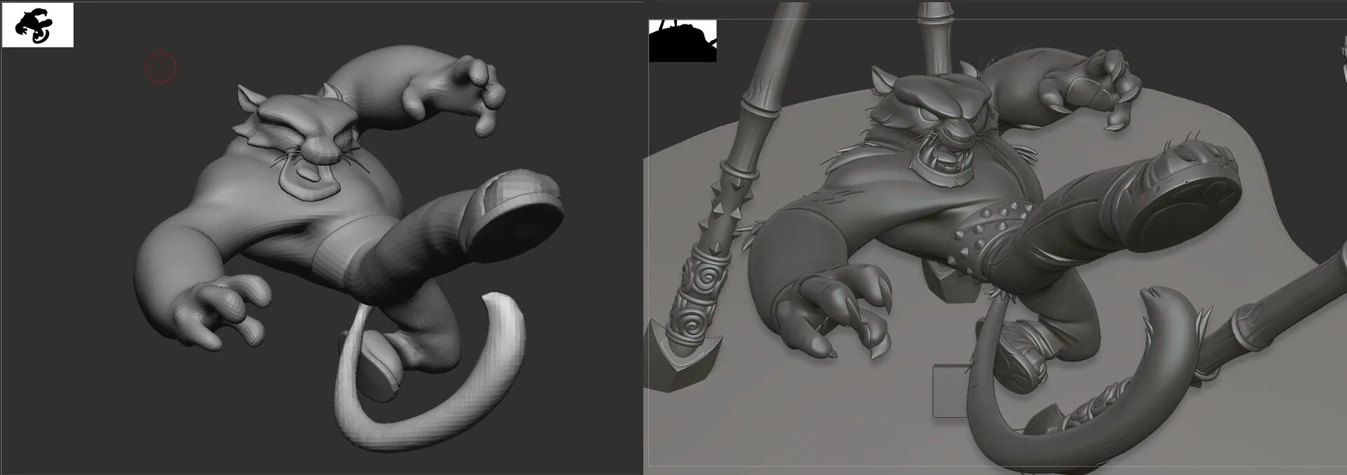 Создание Тай Лунга из Кунг-фу Панды в 3D с помощью ZBrush — изображение 2