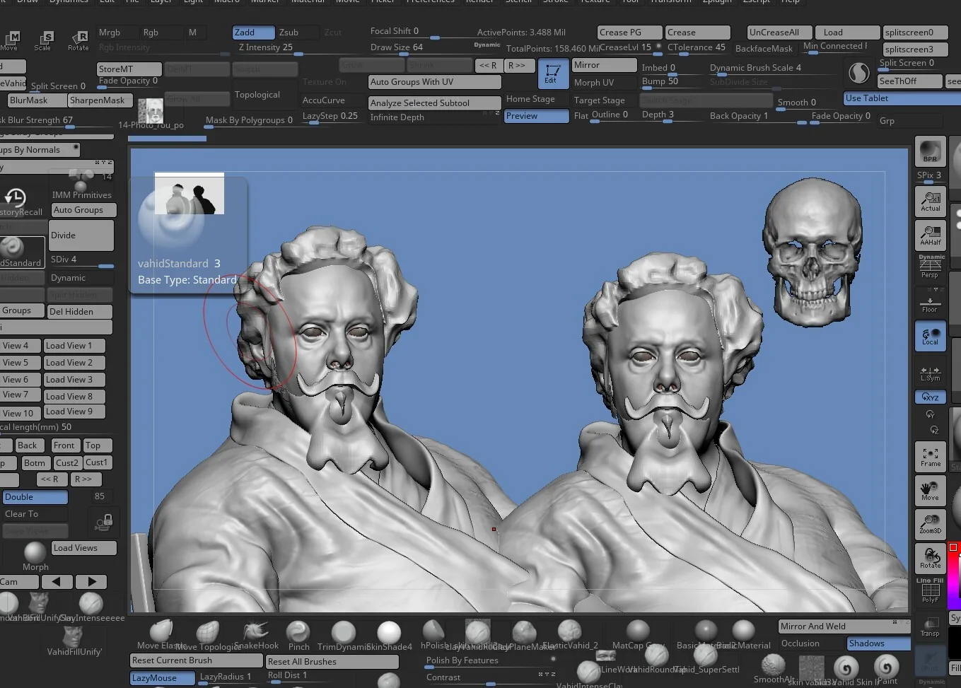 Amazing Maya & ZBrush Portrait of a Renowned Composer Based on a Painting - изображение 6