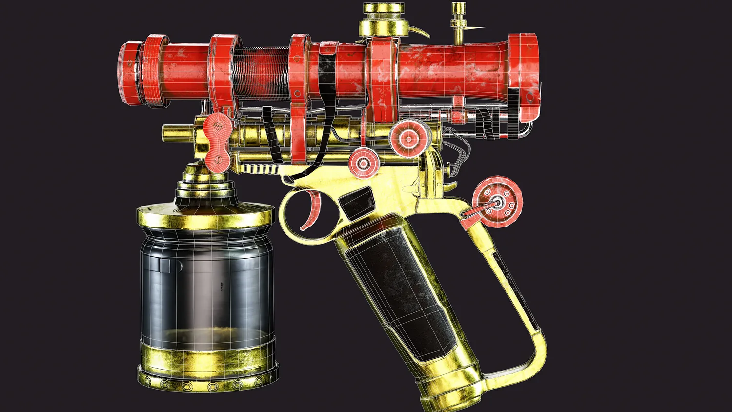 Learn Hard-Surface Modeling & PBR Texturing with This Steampunk Cannon Prop - изображение 7