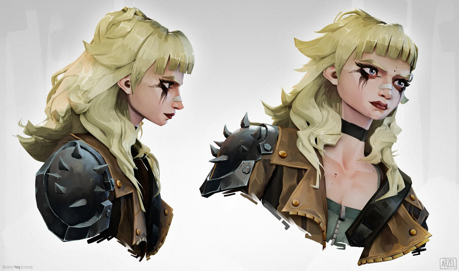 Sculpting Edgy Female Rock Star Character Bust In 3D - изображение 3