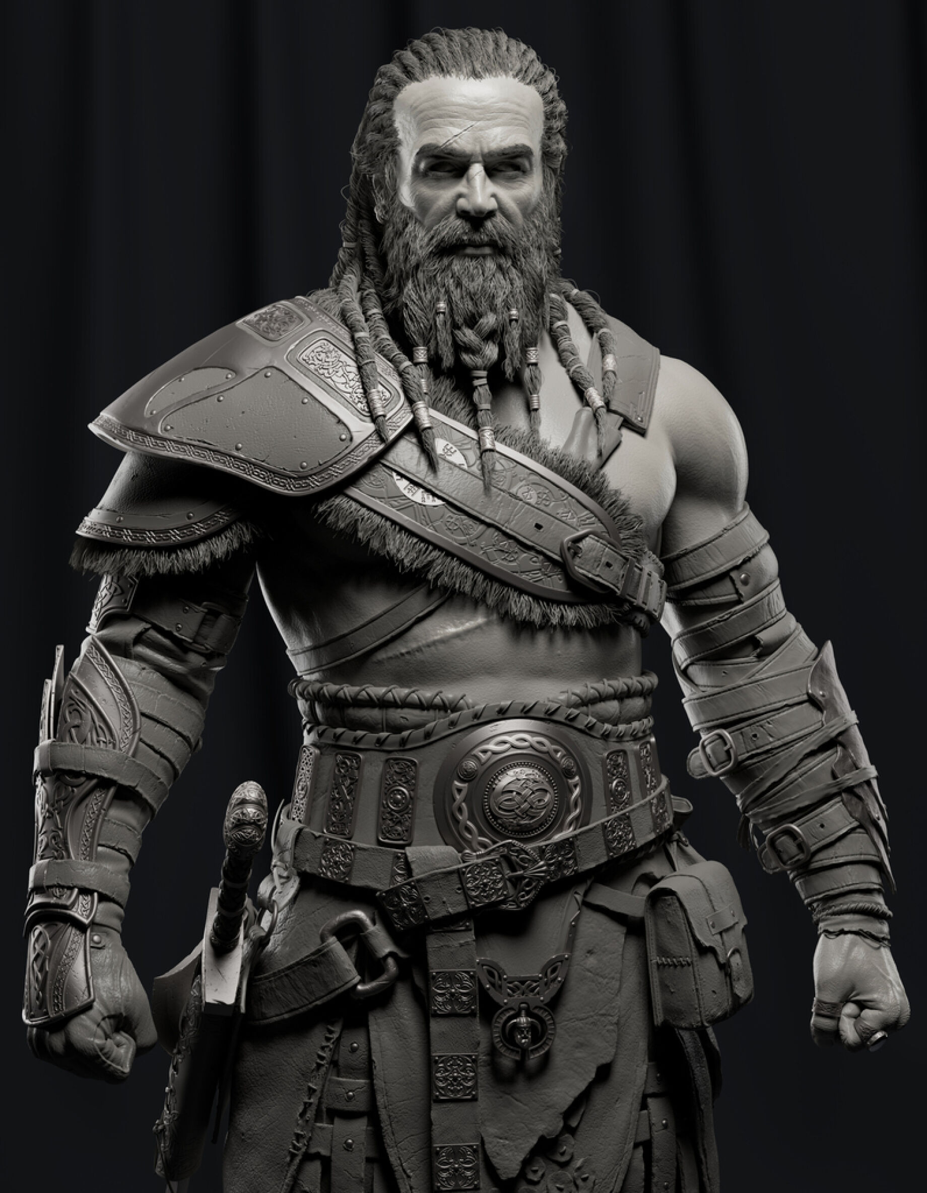 3D Character Artist Shares a Funny Painting-Like Model of a Viking with a Dragon - изображение 4