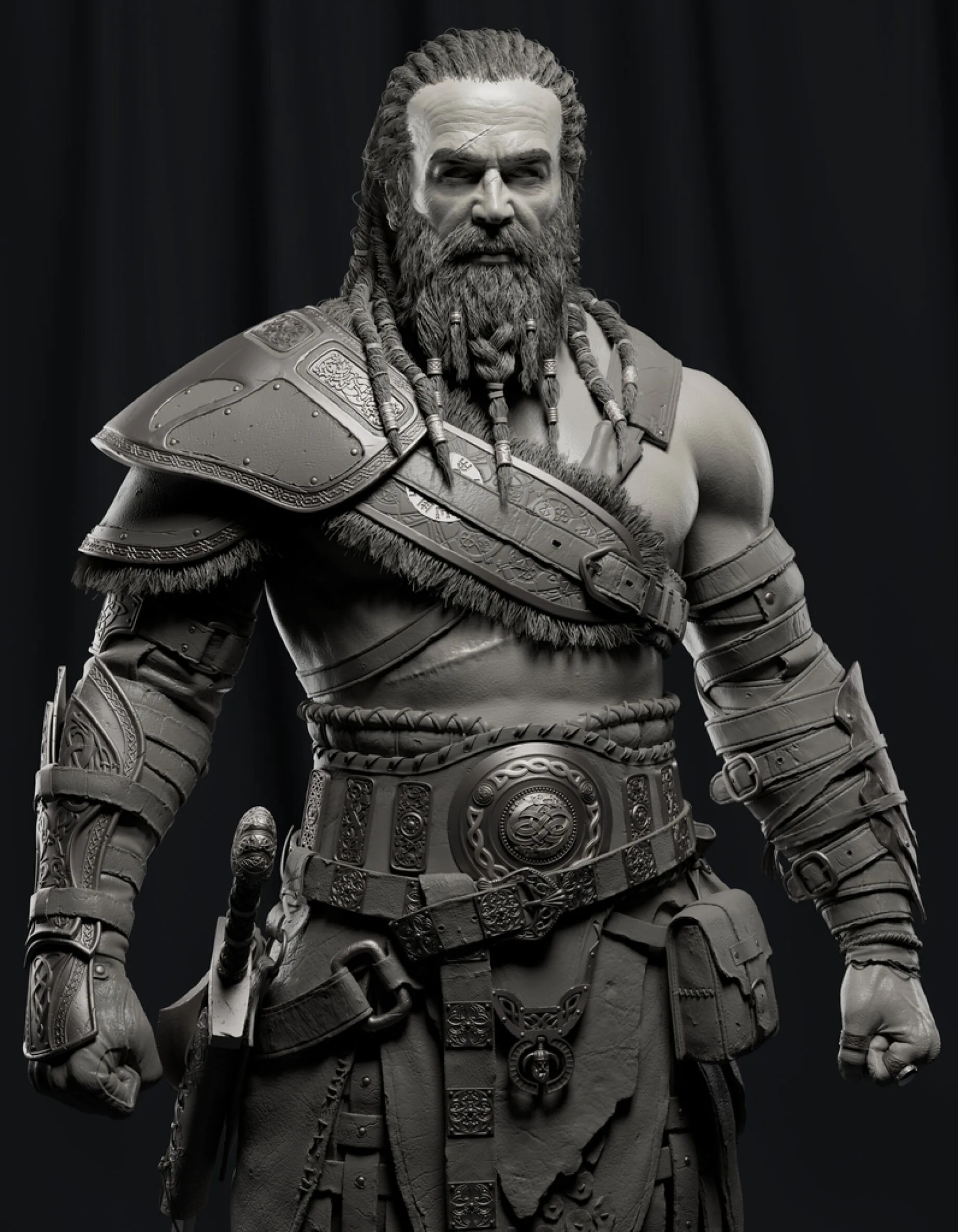 3D Character Artist Shares a Funny Painting-Like Model of a Viking with a Dragon - изображение 4