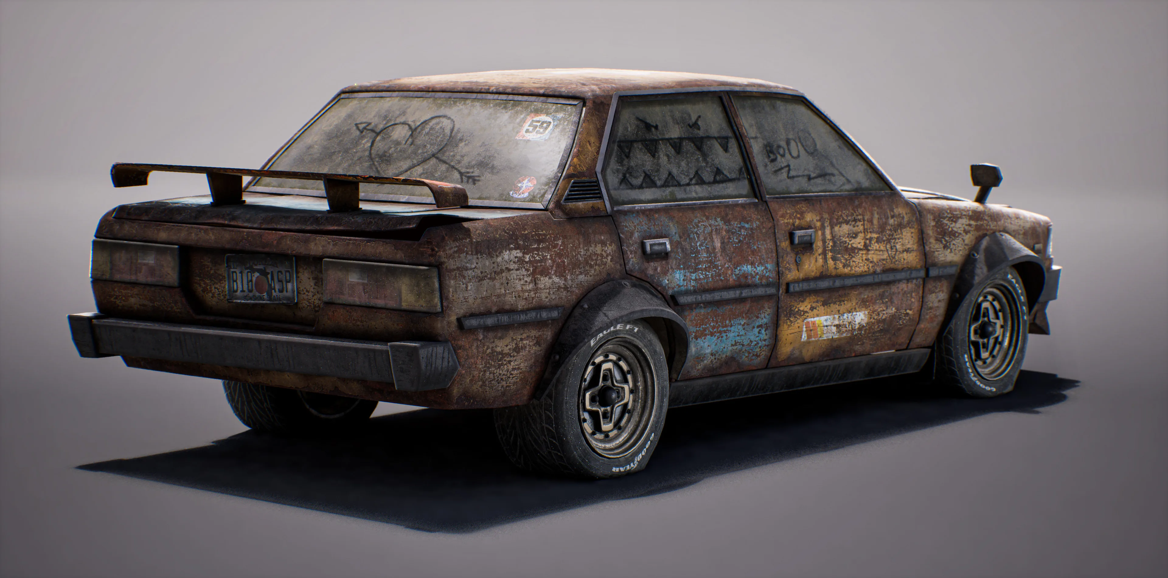 Telling the Story of Abandoned Toyota Corolla E70 in 3D - изображение 3