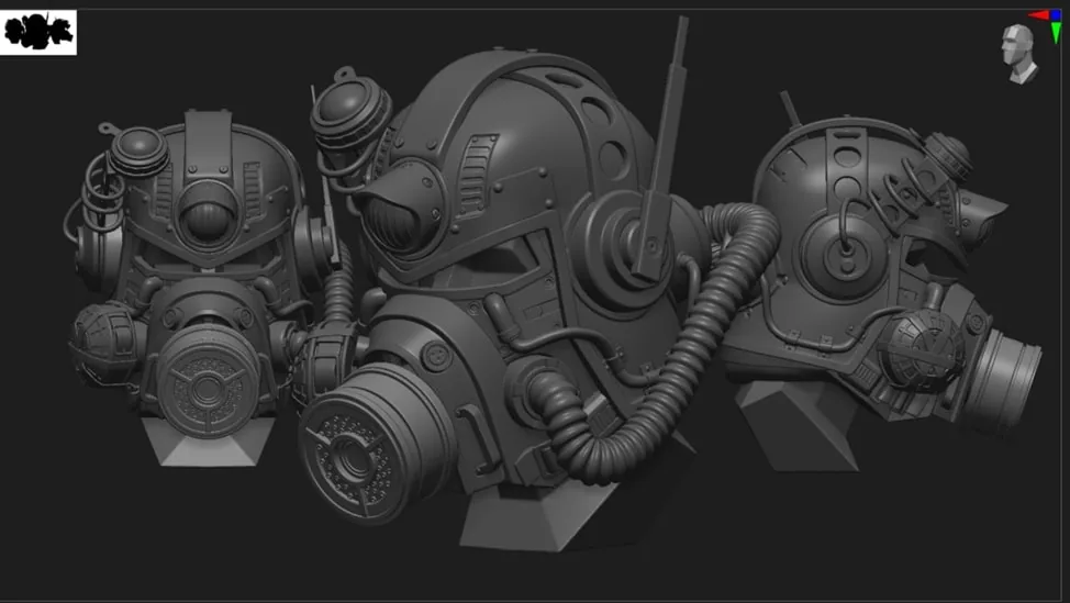 Создание детального шлема, вдохновлённого Fallout, с использованием Substance 3D — изображение 6