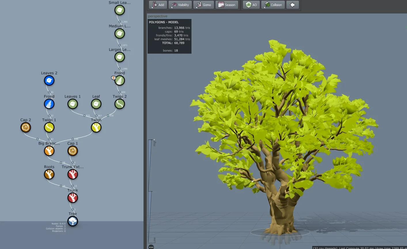 Как создать реалистичное 3D-дерево дуба — изображение 12