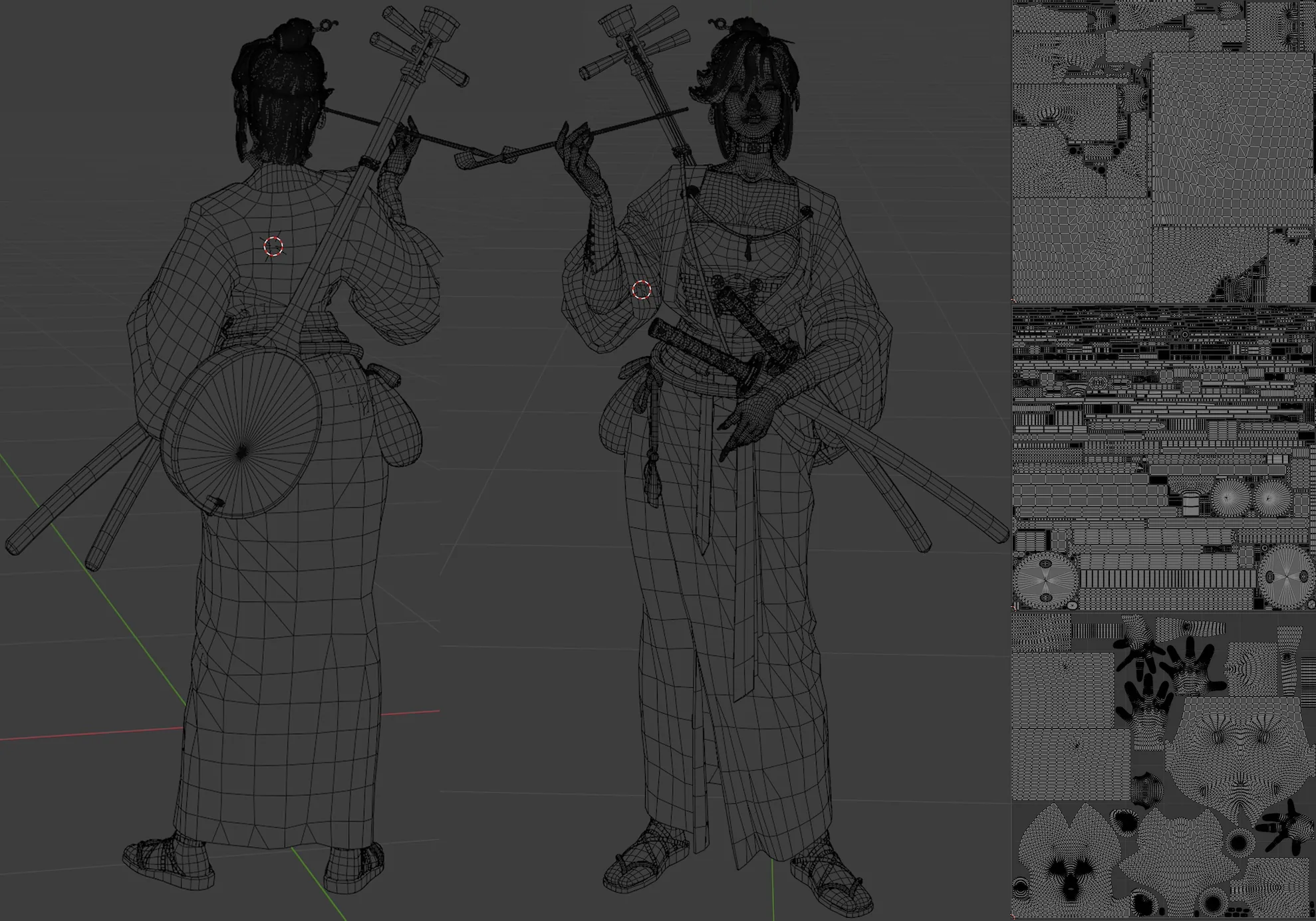 Превращение 2D-иллюстрации женщины с драконом в детальную 3D-модель — изображение 8
