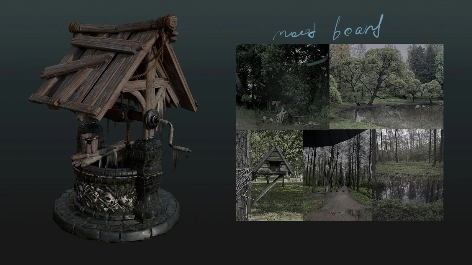 Game-Ready Old Well Asset Made with ZBrush & Substance 3D Painter — изображение 1