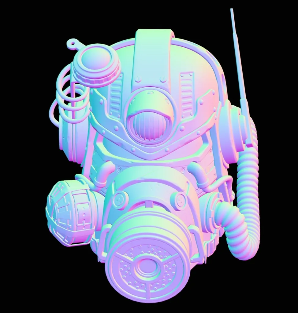 Создание детального шлема, вдохновлённого Fallout, с использованием Substance 3D — изображение 10