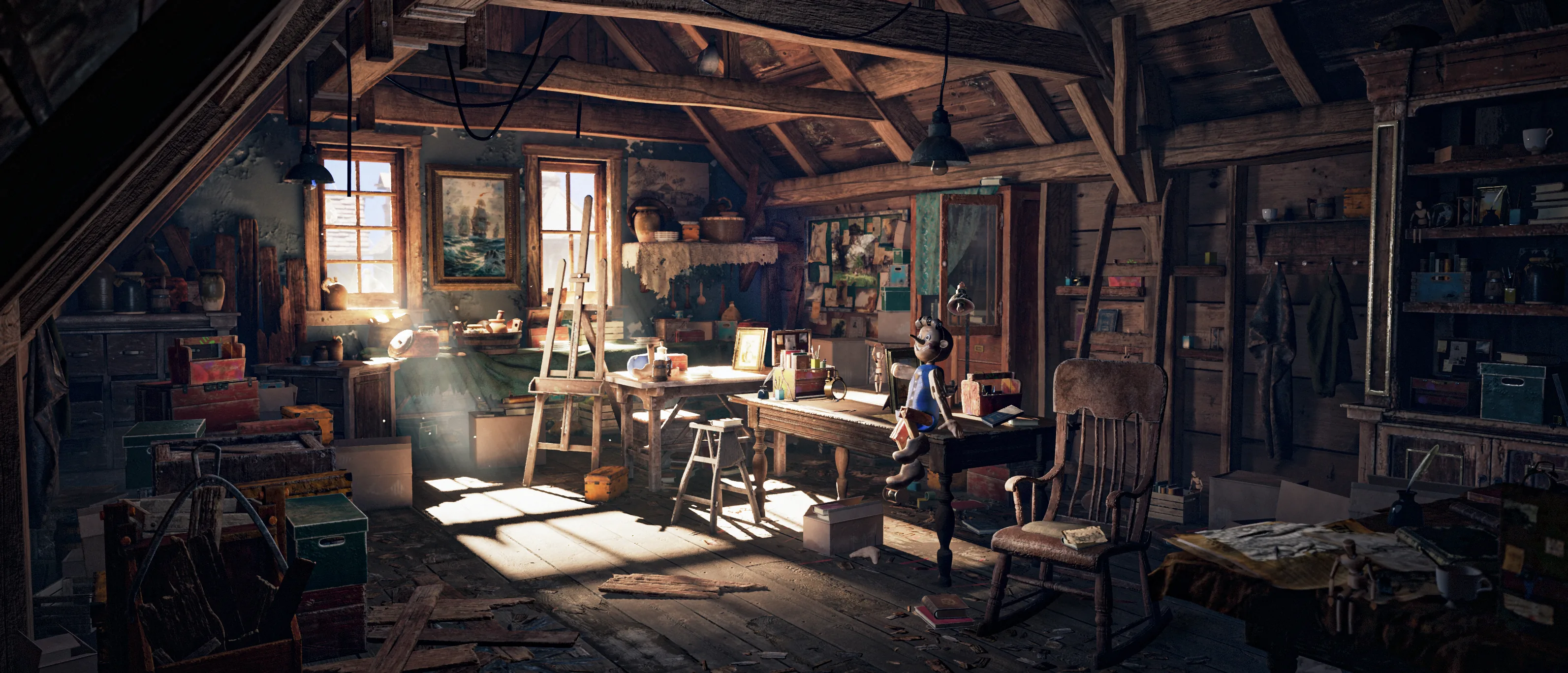Creating Resident Evil-Inspired Attic Scene with Substance 3D & UE5 - изображение 8