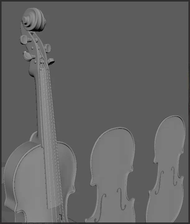 Modeling & Texturing a Realistic 3D Violin - изображение 4