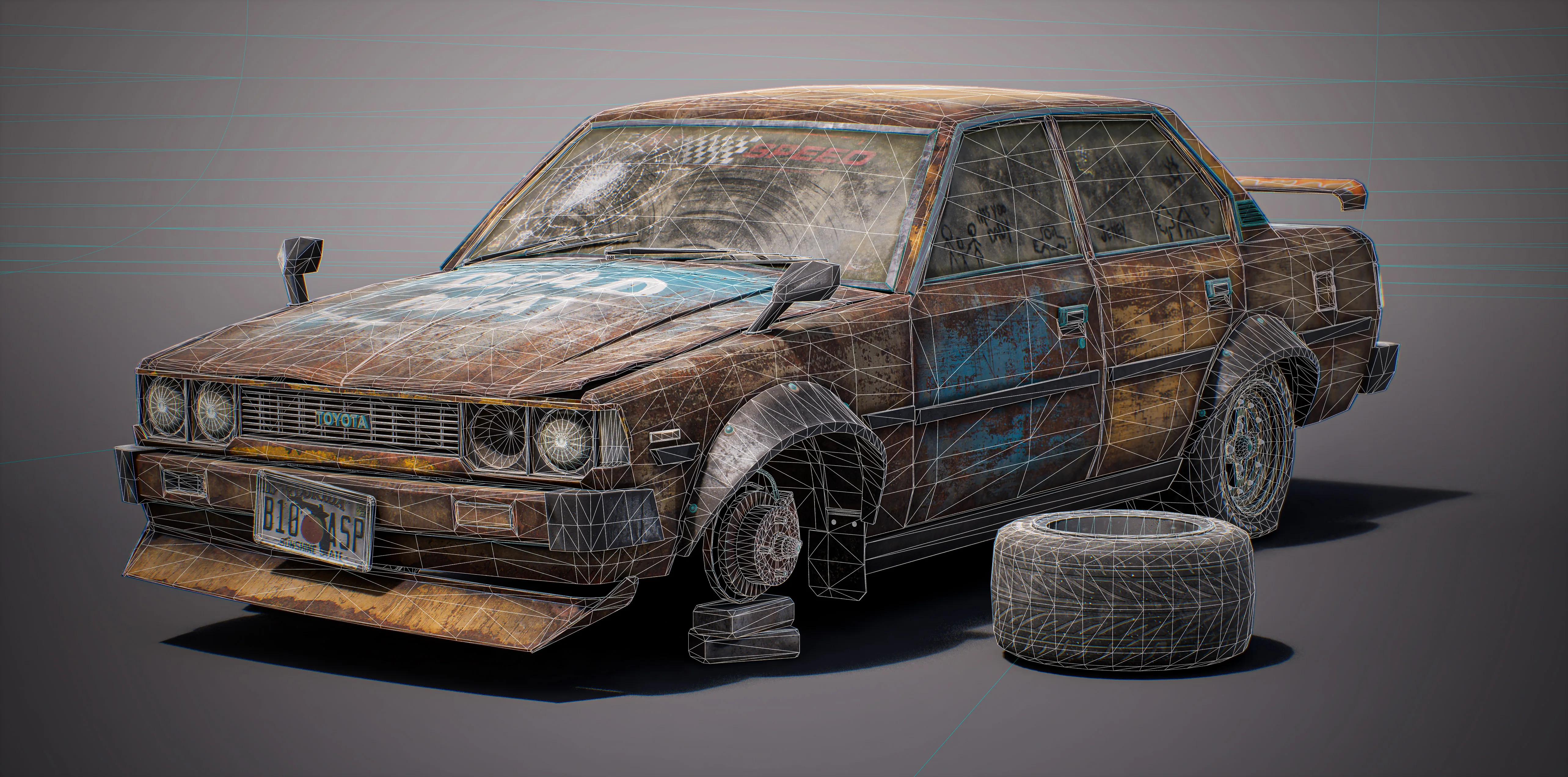 Telling the Story of Abandoned Toyota Corolla E70 in 3D - изображение 14