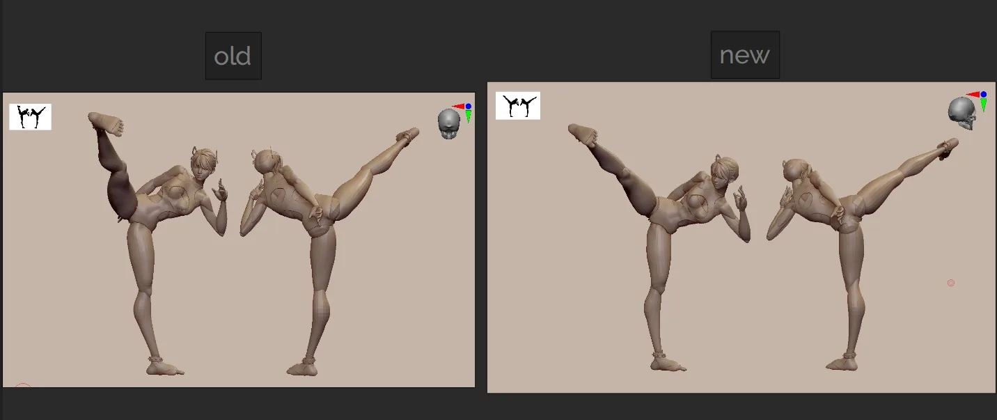 Как лепить и текстурировать Юри Хан из Street Figther 6 в динамичной позе — изображение 7