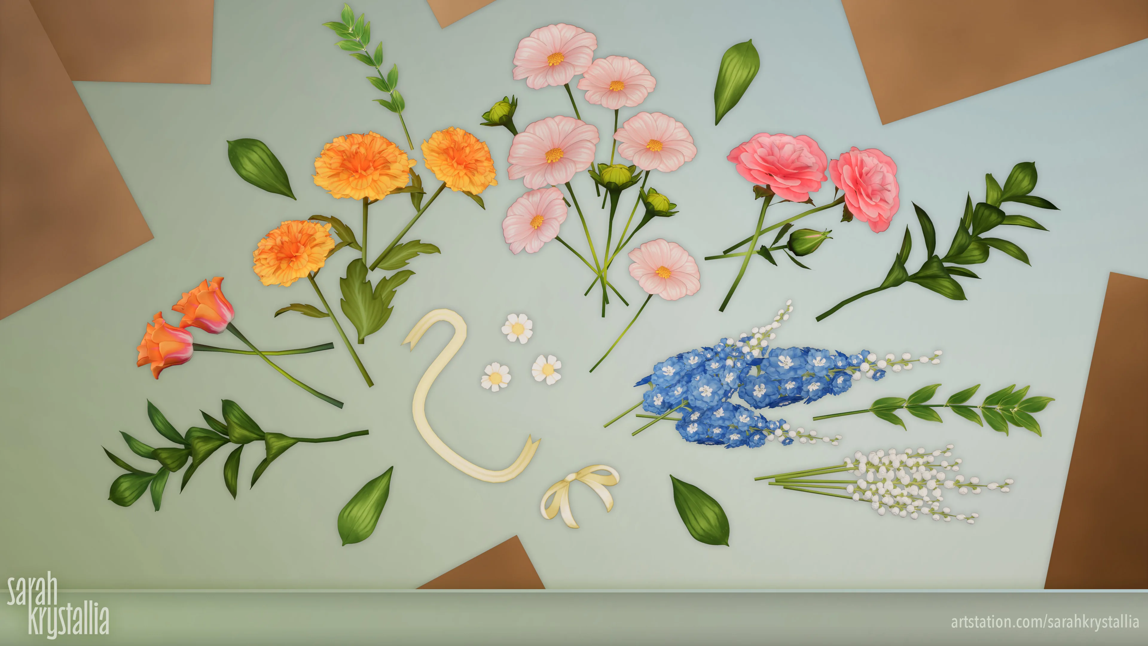Этот великолепный набор для работы над листвой Garden Bouquet демонстрирует настоящее мастерство — изображение 2