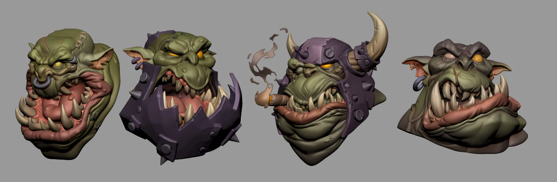 3D Artist Shares Stylized Sculpts of Orks Based on a 2D Concept - изображение 8