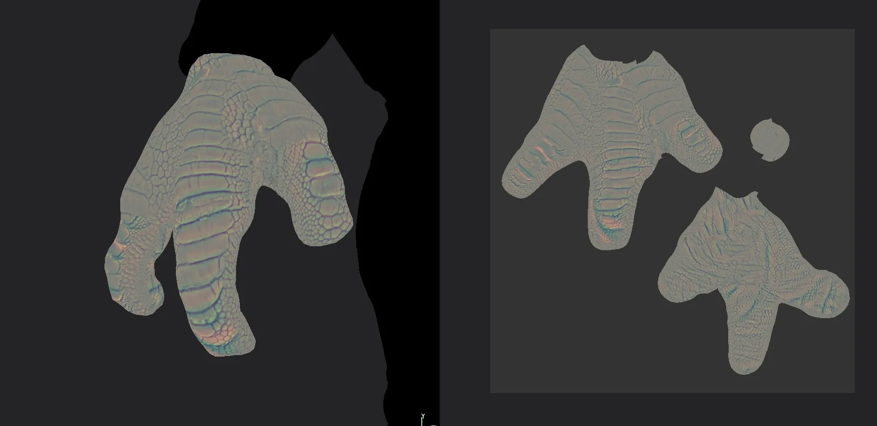 Сочетание рабочего процесса кожи и твёрдой поверхности в ZBrush и инструментах Substance — изображение 17