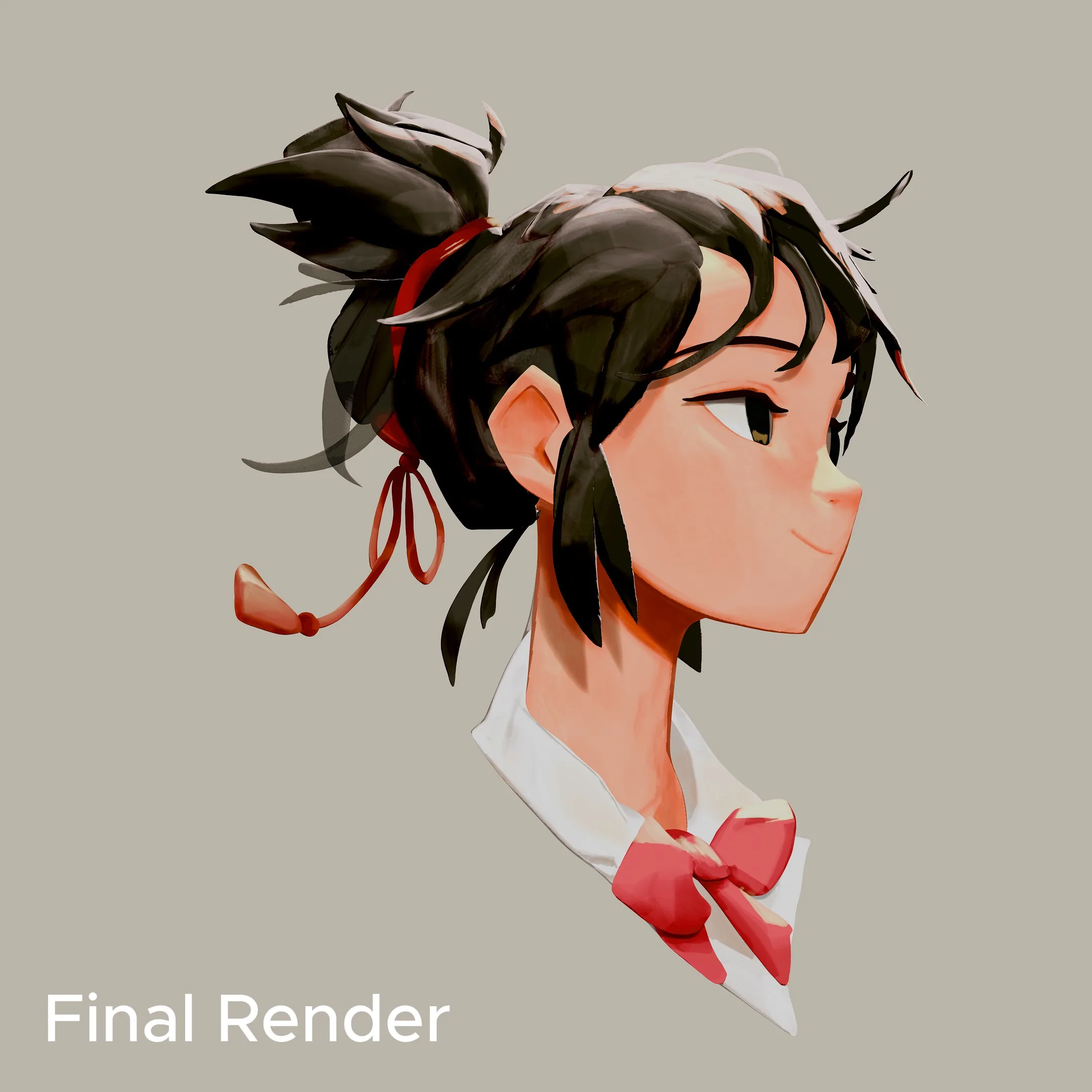 Как создать простую 3D-скульптуру девушки в стиле 2D в Blender - изображение 3
