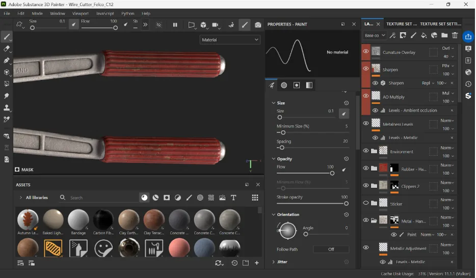 Modeling & Texturing a Felco C12 Wirecutter Using Blender & Substance 3D - изображение 14