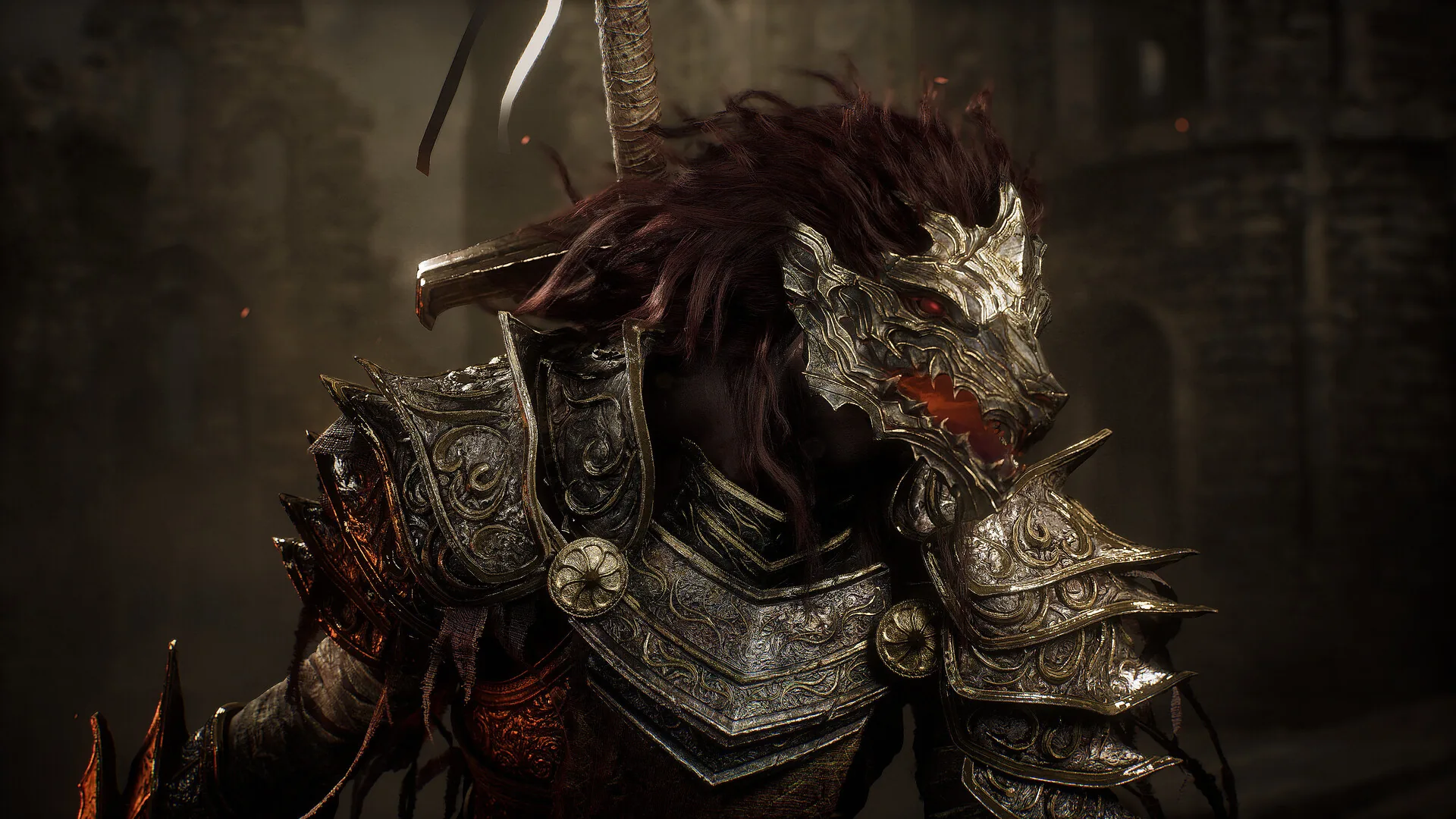 Фантастический рыцарь-оборотень в стиле Elden Ring, созданный с помощью ZBrush и UE5 — изображение 1