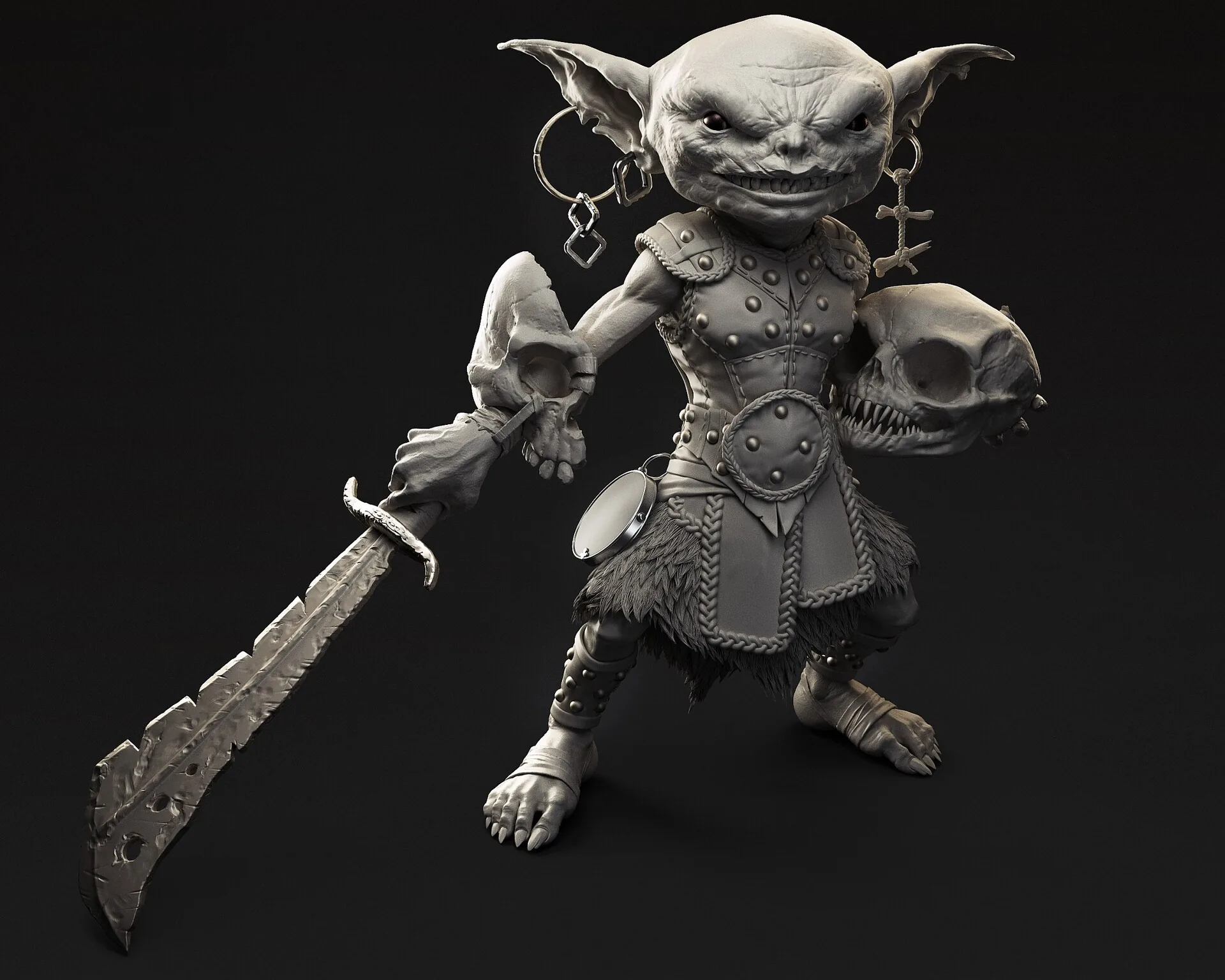 Фантастический рыцарь-оборотень в стиле Elden Ring, созданный с помощью ZBrush и UE5 — изображение 10