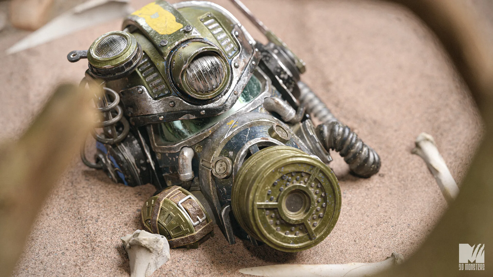 Создание детального шлема по мотивам Fallout с использованием Substance 3D — изображение 24