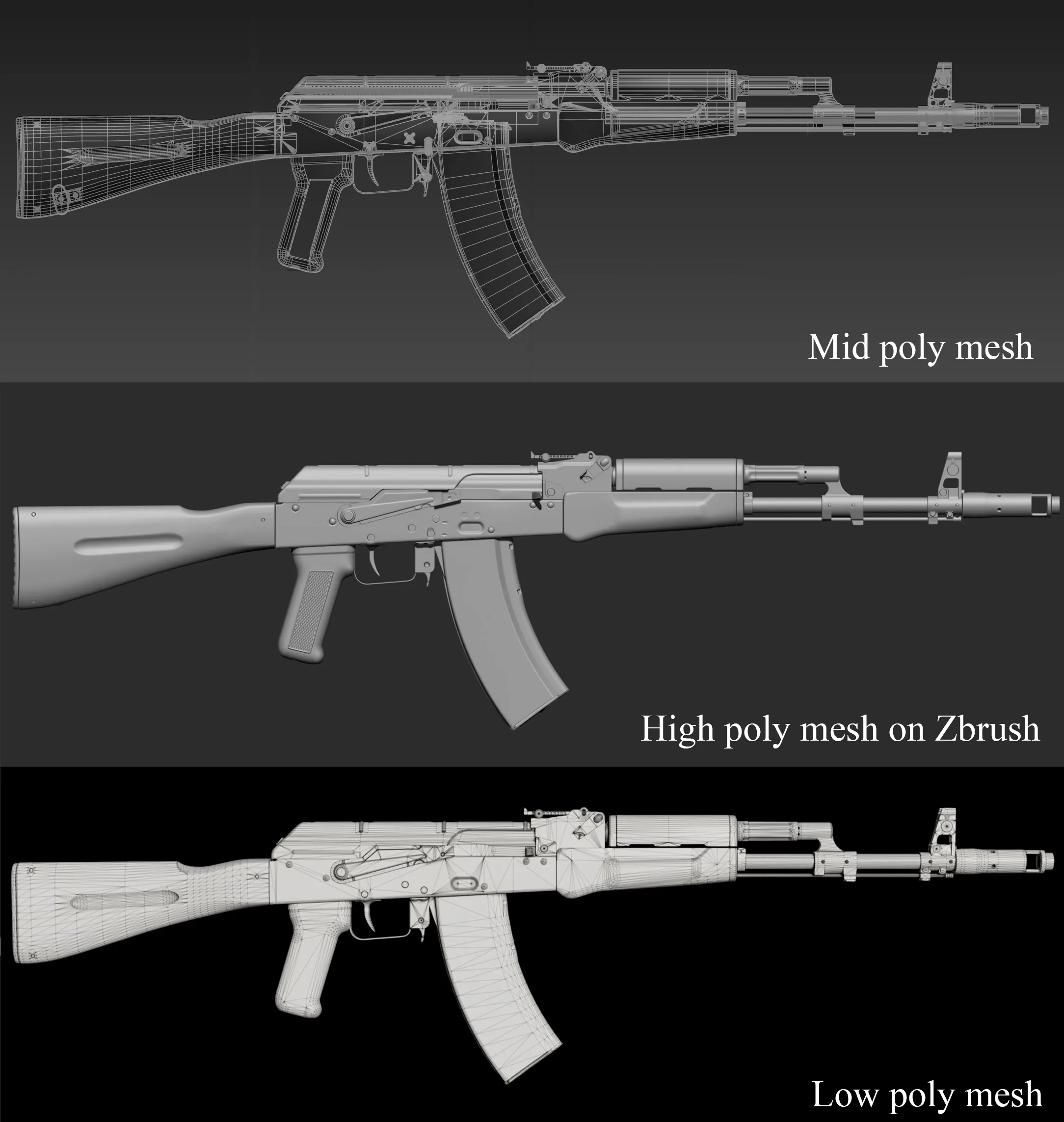 Как смоделировать и текстурировать реалистичный АК-74 с помощью 3ds Max, ZBrush и Substance 3D — изображение 4