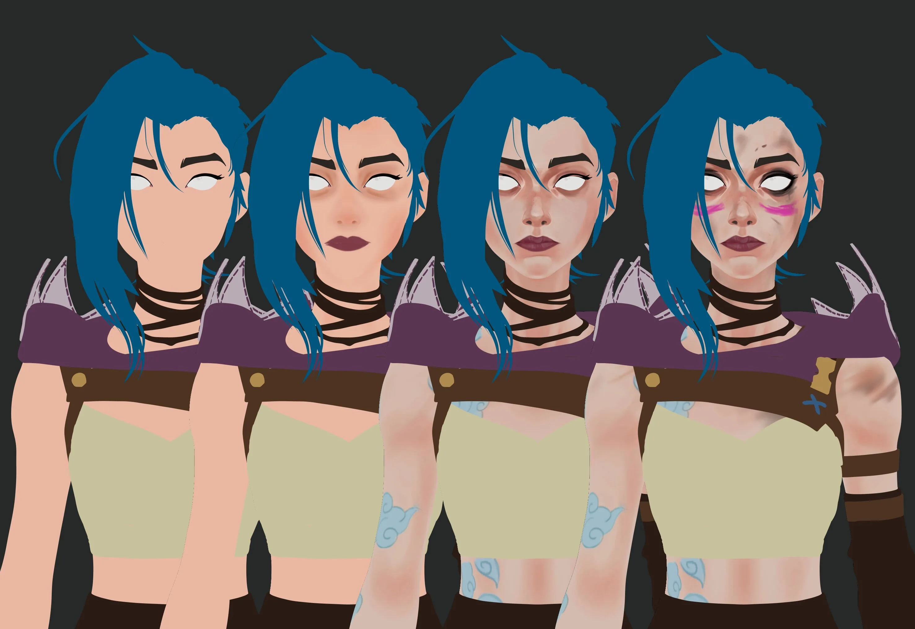 How to Model & Texture Jinx from Arcane with ZBrush - изображение 10