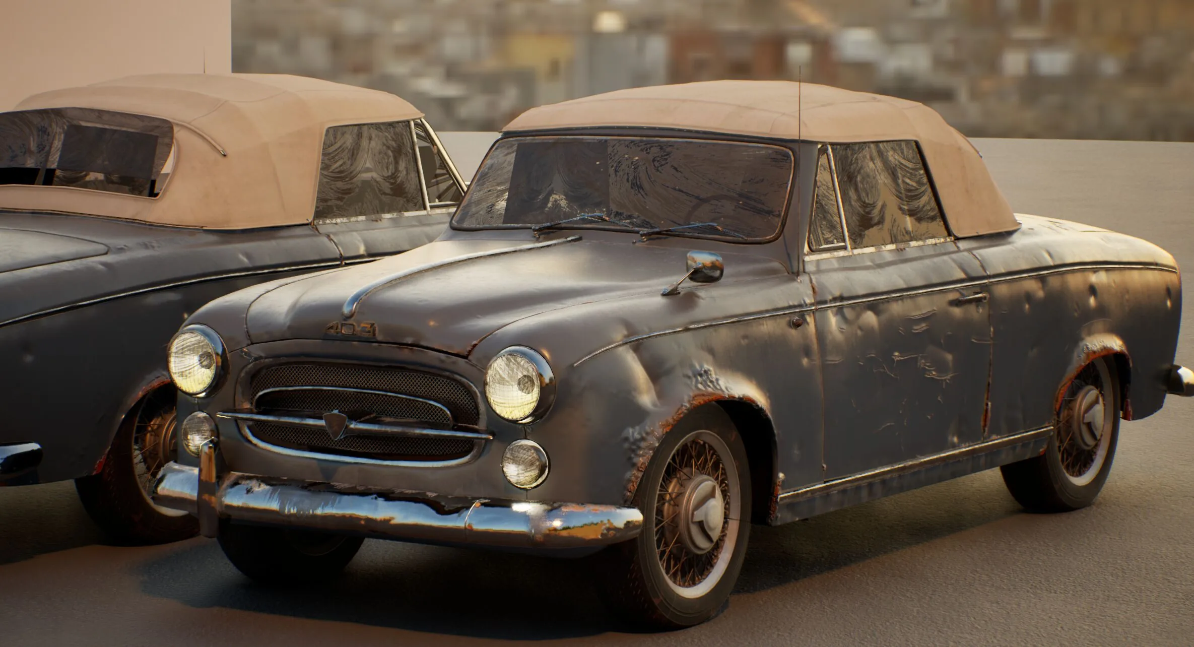 Создание готового к игре Peugeot 403 с помощью Unreal Engine & Substance 3D — изображение 39