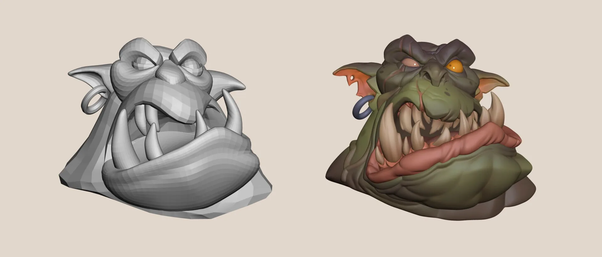 3D Artist Shares Stylized Sculpts of Orks Based on a 2D Concept - изображение 5
