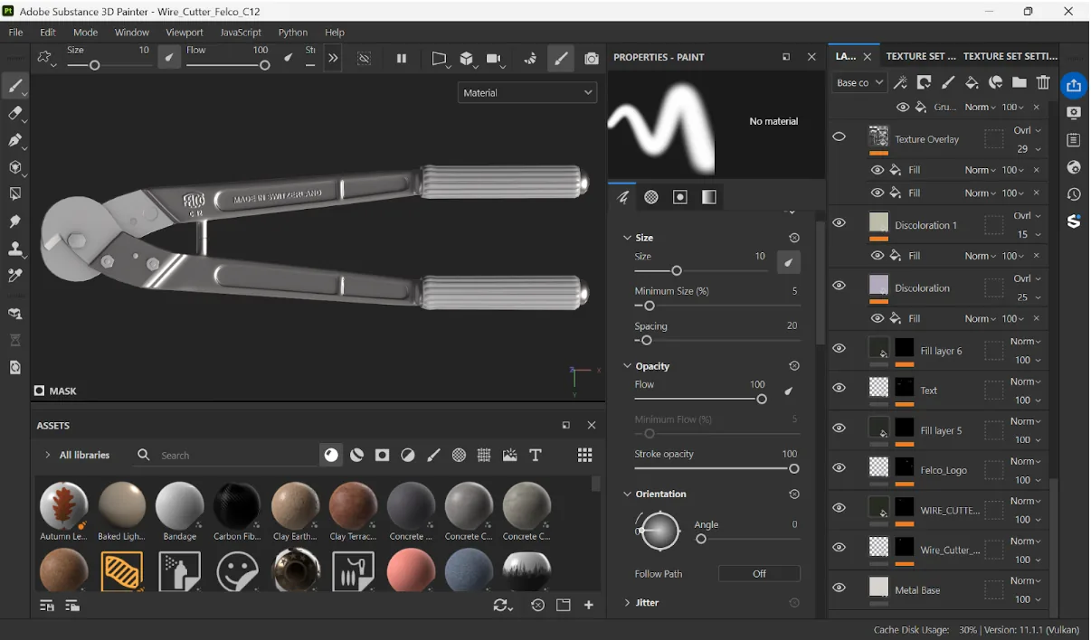 Modeling & Texturing a Felco C12 Wirecutter Using Blender & Substance 3D - изображение 9
