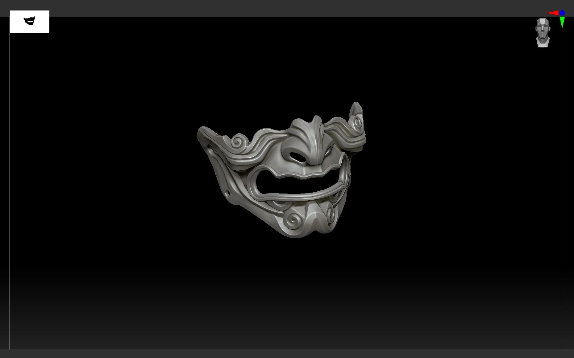 How To Model & Texture A Samurai Mask With Menacing Facial Features - изображение 5