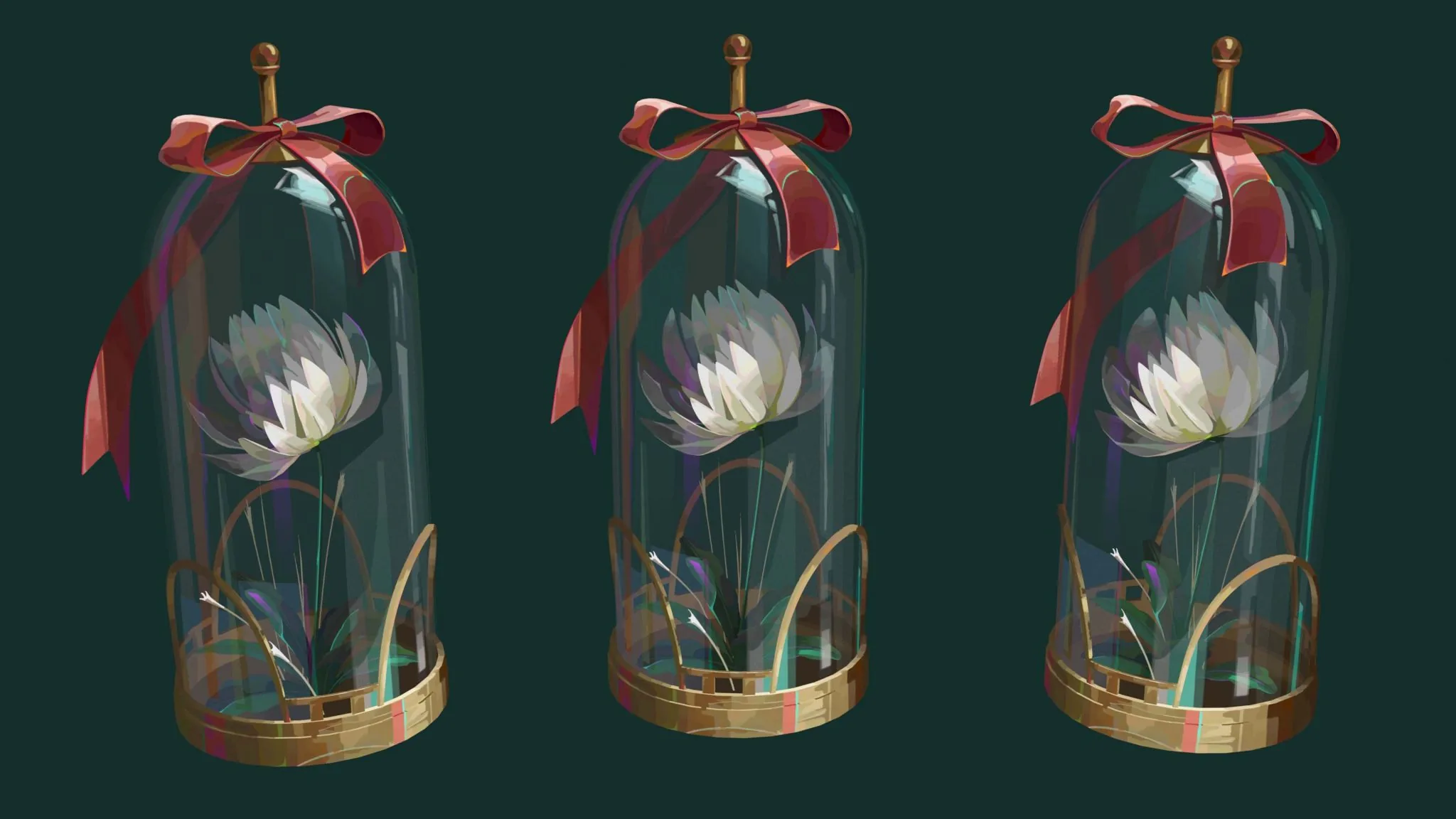 Beautiful Hand-Painted Arcane-Style Flowers Crafted in 3D - изображение 1