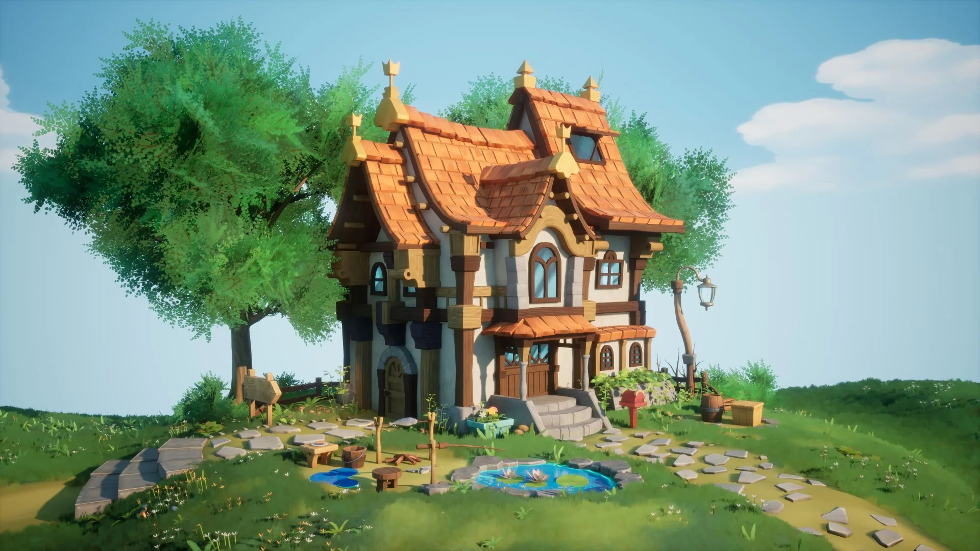 Bringing a Cozy 2D Fantasy Cottage Concept Into a 3D World - изображение 26