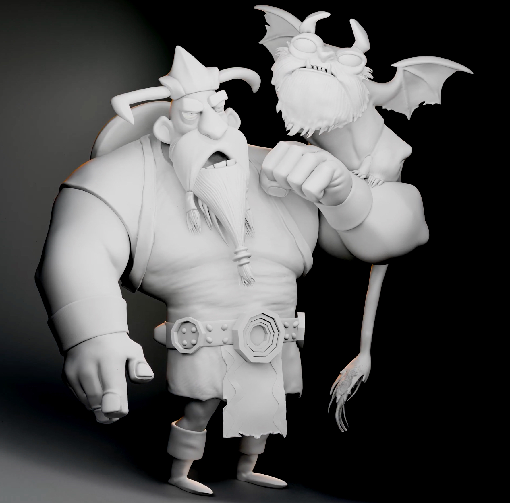 3D Character Artist Shares a Funny Painting-Like Model of a Viking with a Dragon - изображение 2