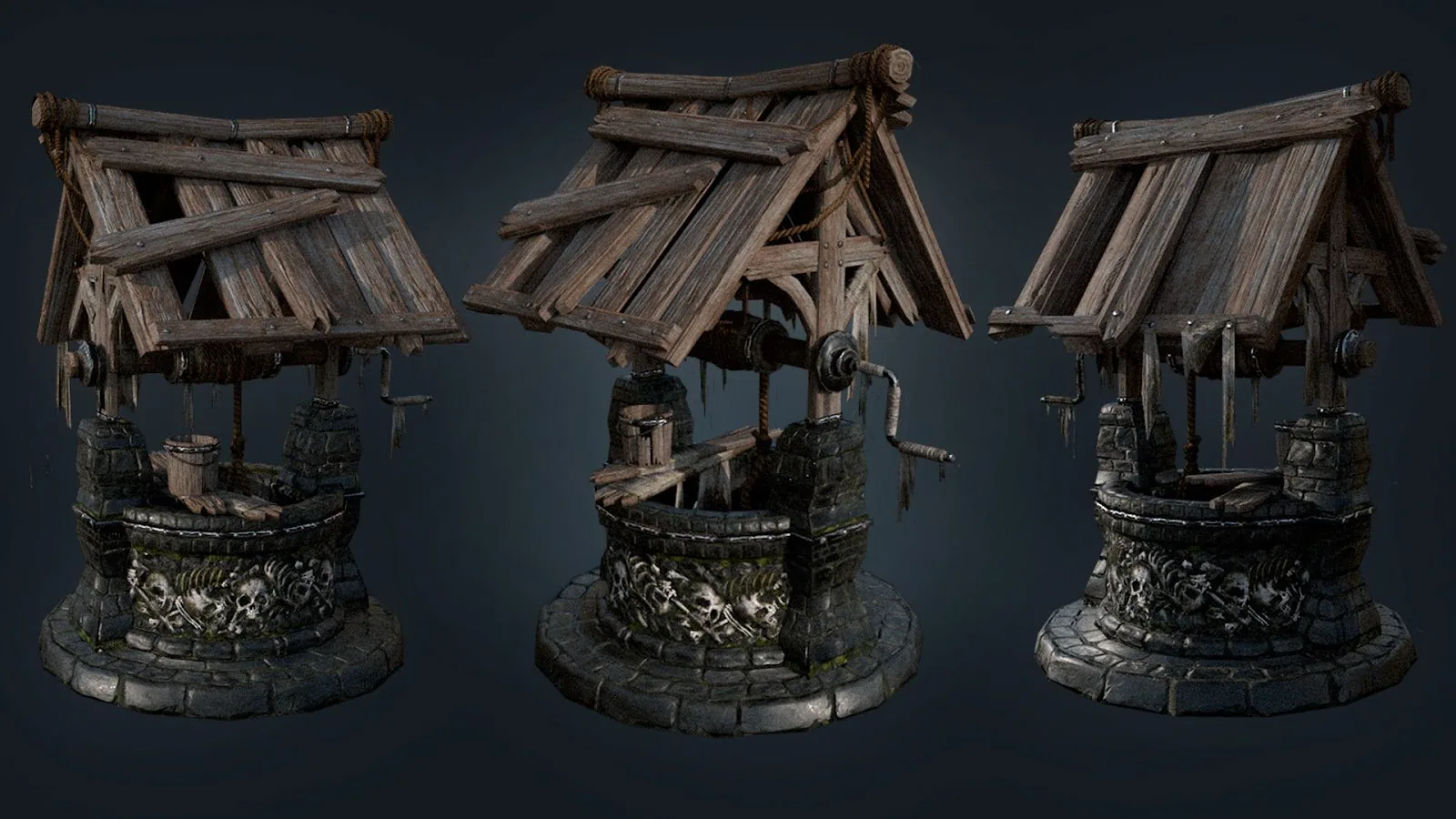 Game-Ready Old Well Asset Made with ZBrush & Substance 3D Painter - изображение 3