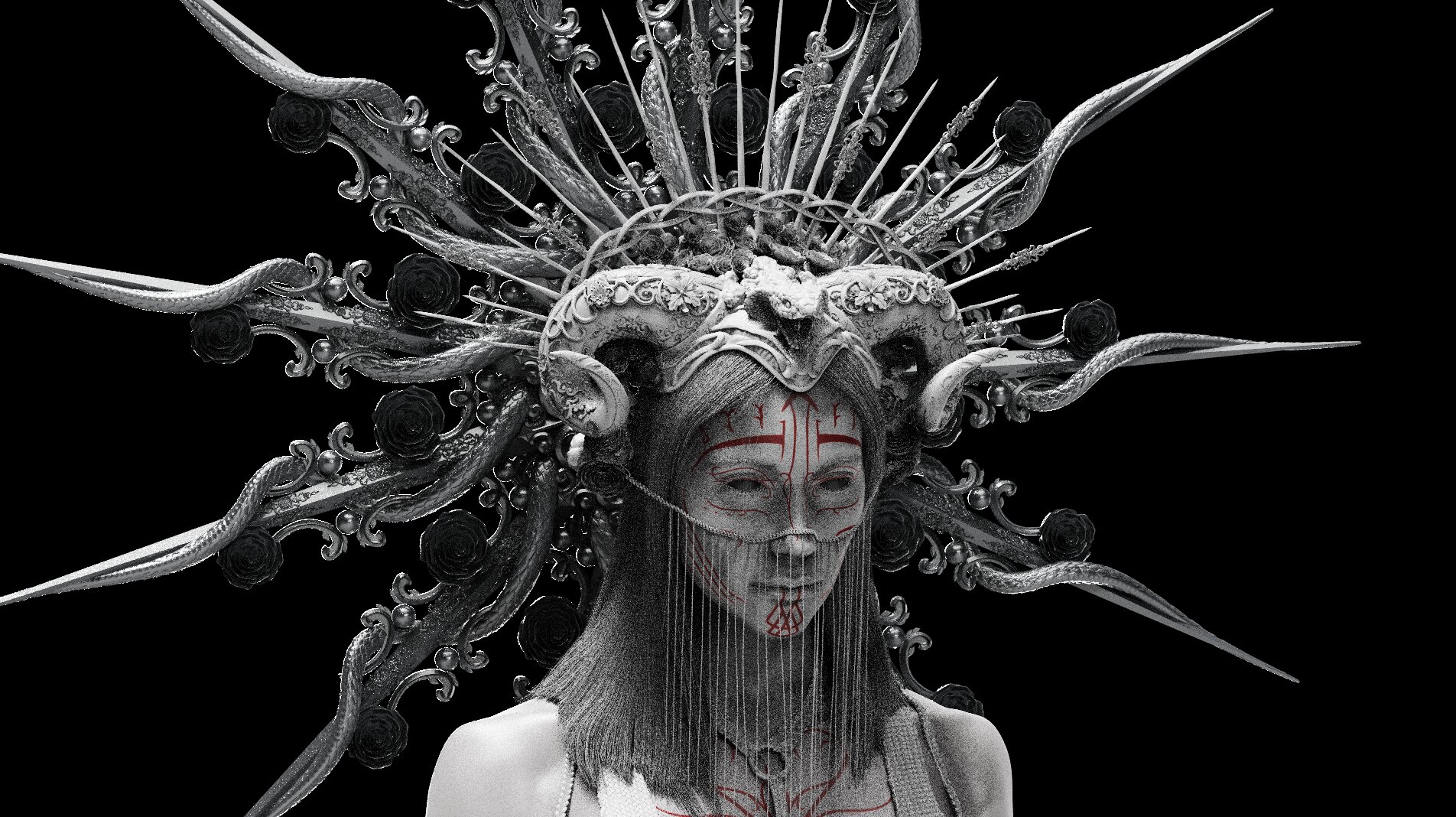 Bloody 3D Woman Inspired by Traditional Shamanic Rituals - изображение 16