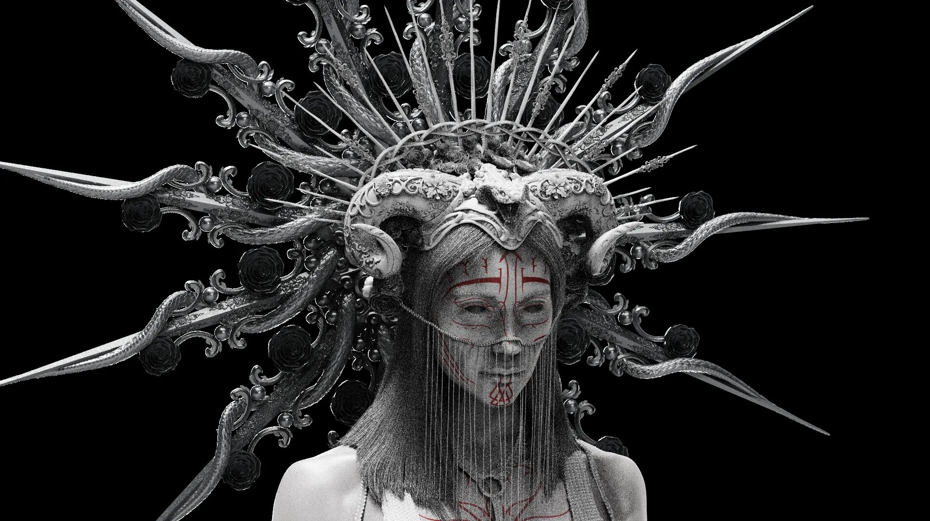 Bloody 3D Woman Inspired by Traditional Shamanic Rituals - изображение 16