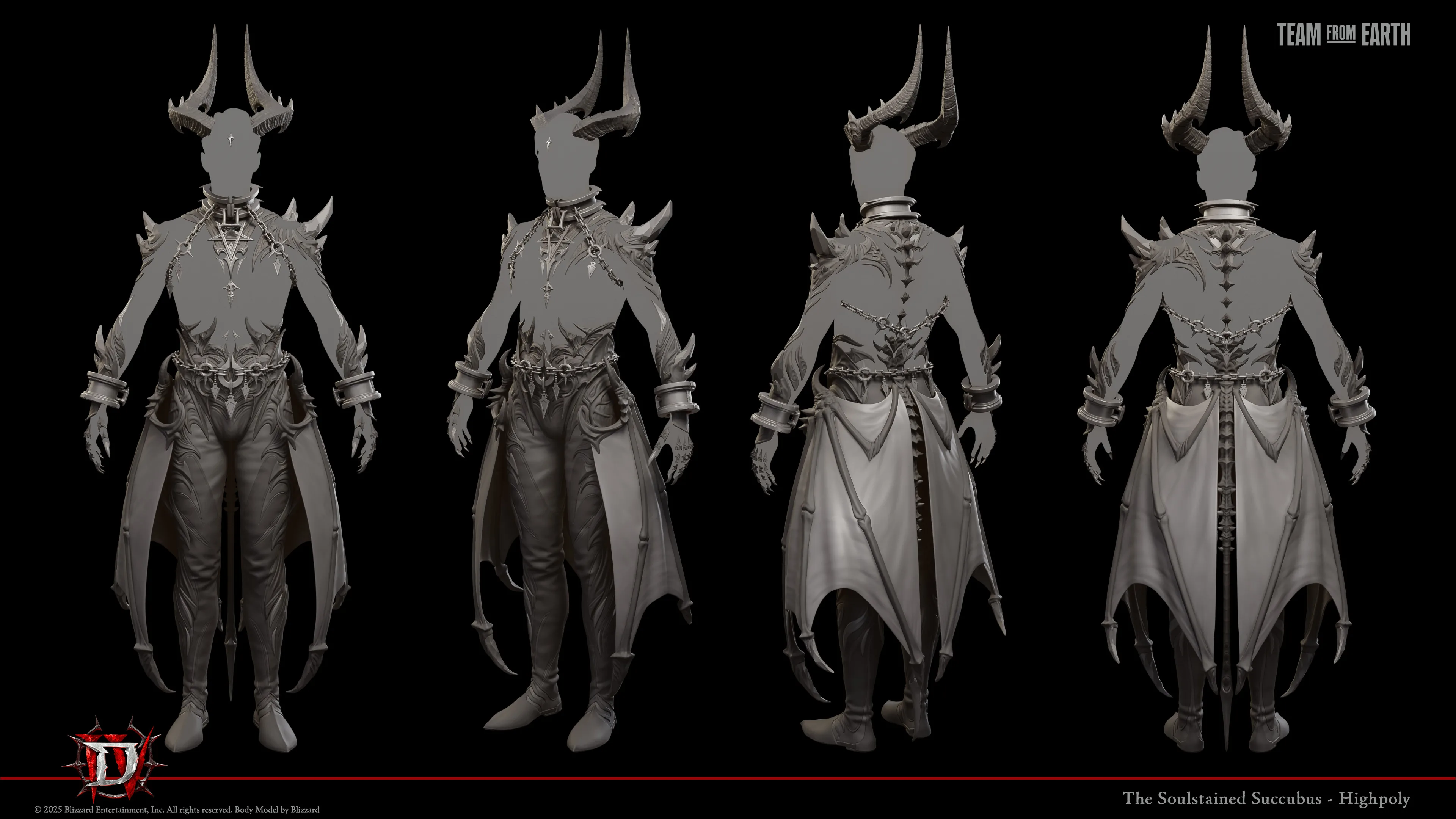 Посмотрите на этот косметический набор для класса Warlock — Succubus, созданный для Diablo IV — изображение 3
