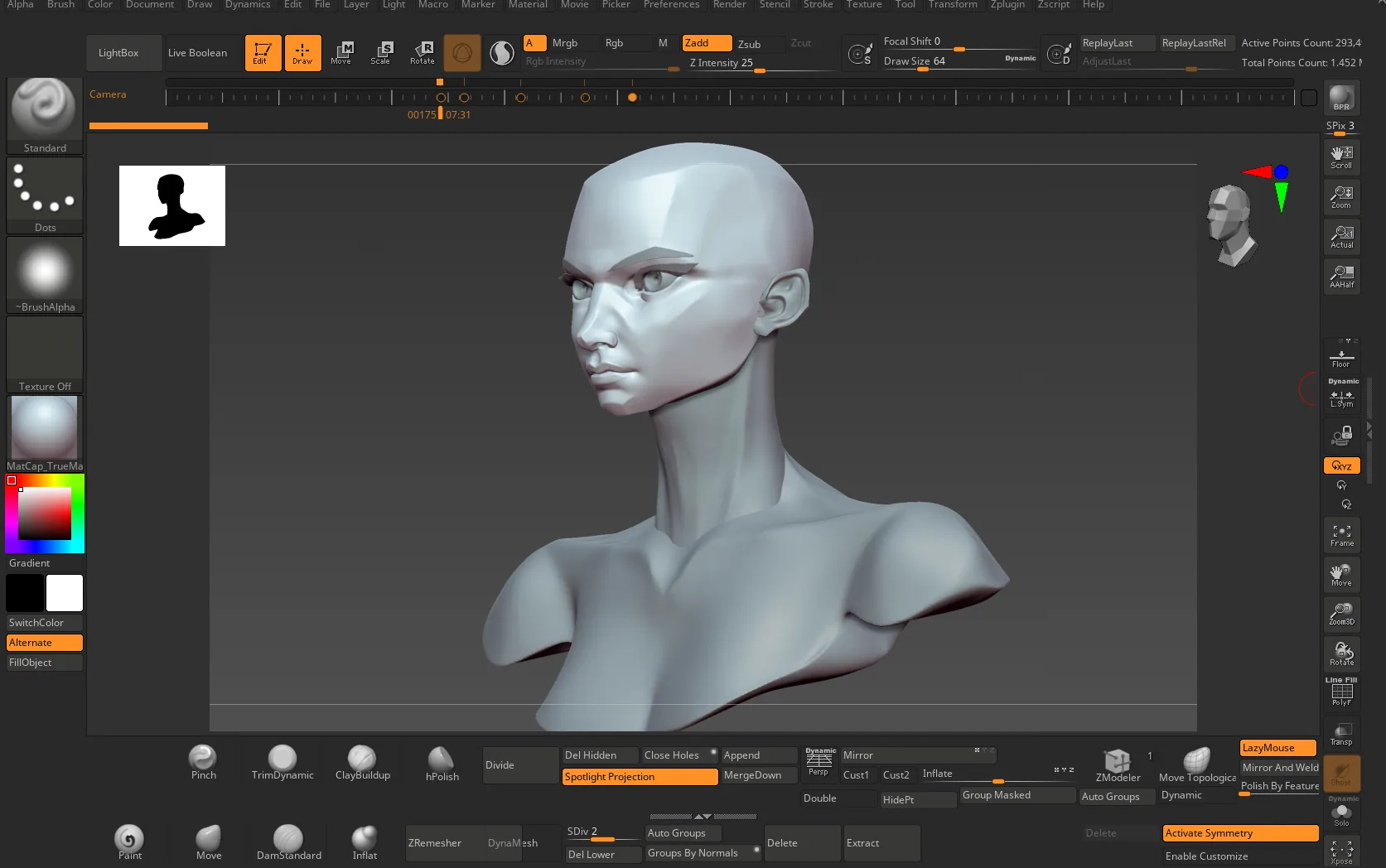 Sculpting Edgy Female Rock Star Character Bust In 3D - изображение 5