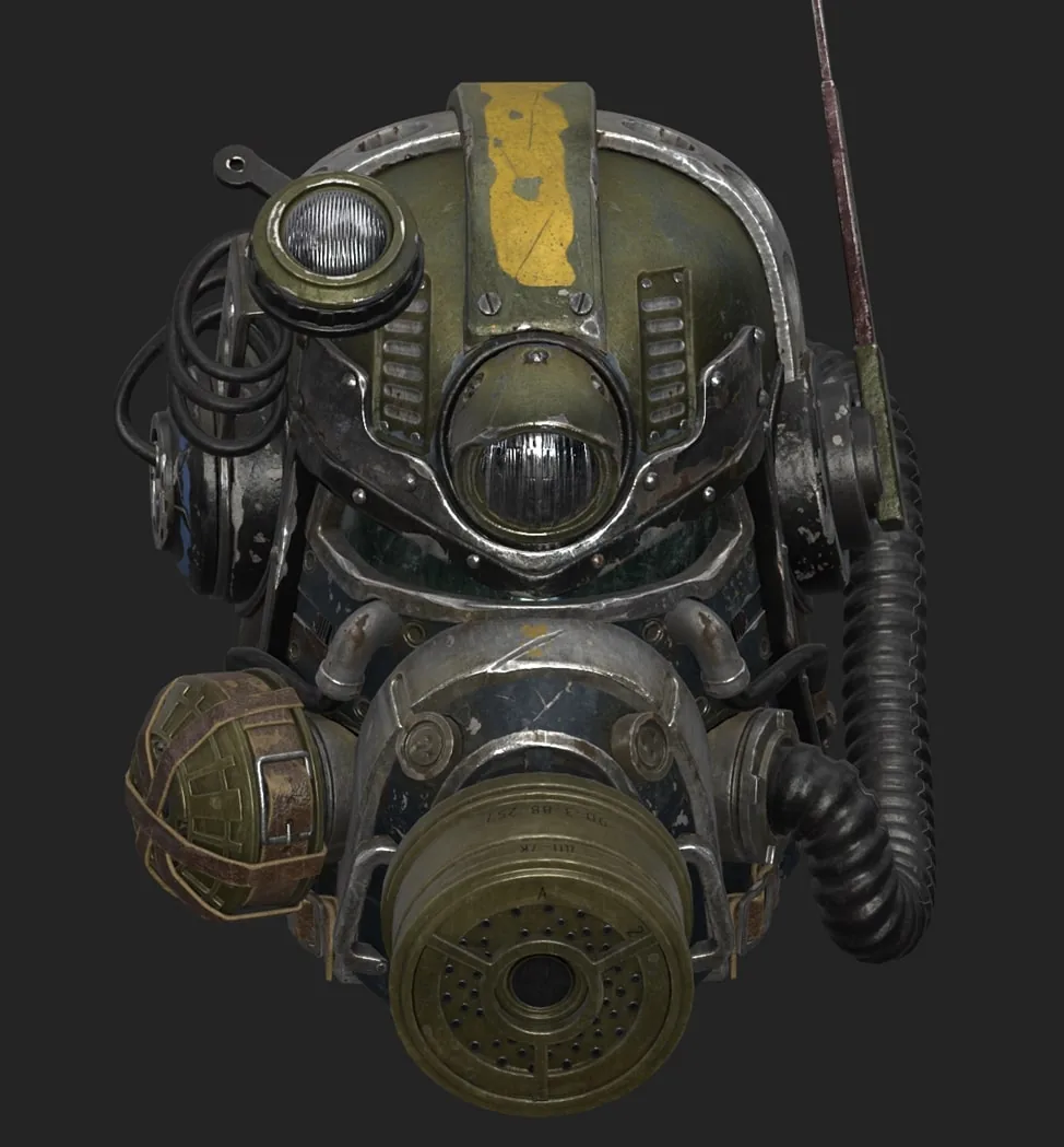 Создание детального шлема, вдохновлённого Fallout, с использованием Substance 3D — изображение 19