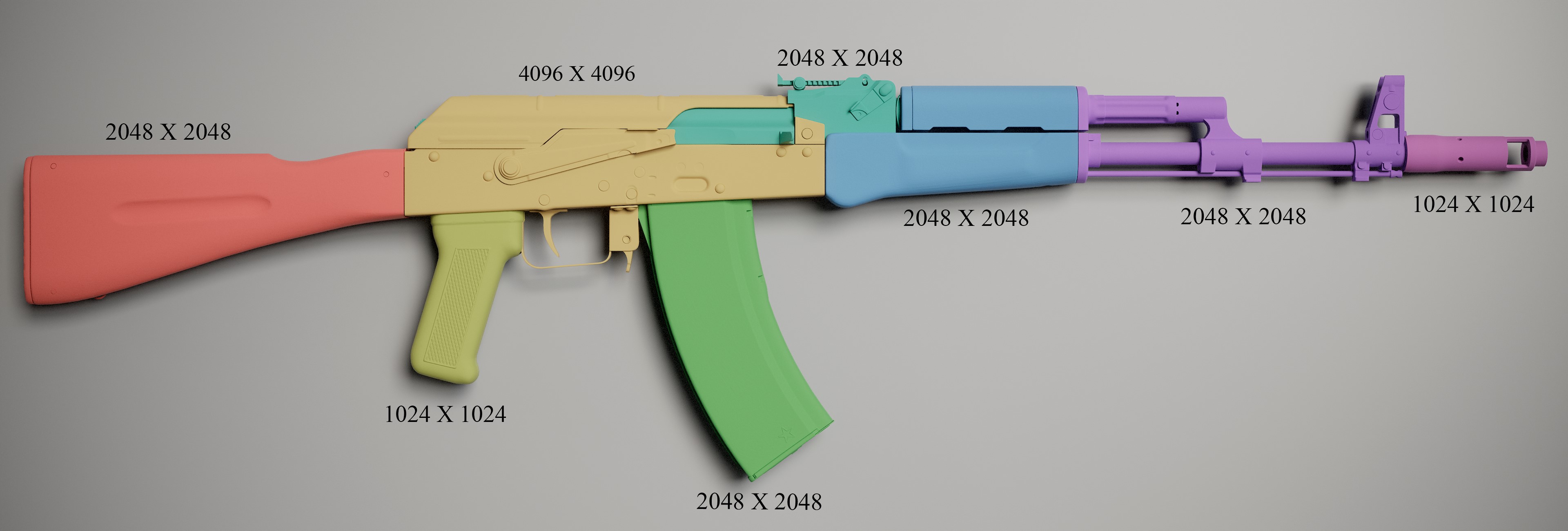 Как смоделировать и текстурировать реалистичный АК-74 с помощью 3ds Max, ZBrush и Substance 3D — изображение 18